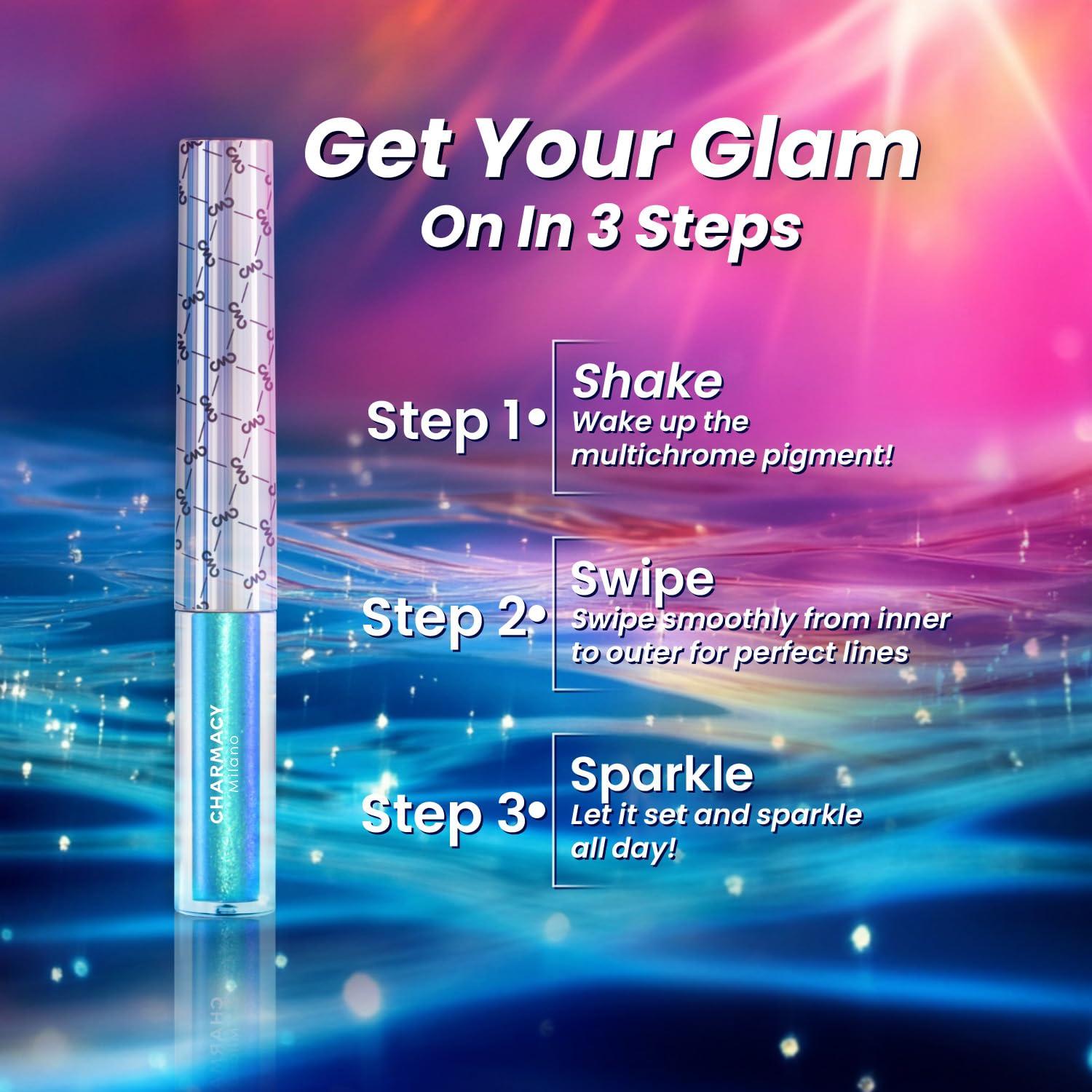 Delineador Líquido Chameleon CHARMACY #301, Alta Pigmentación, Punta Fina