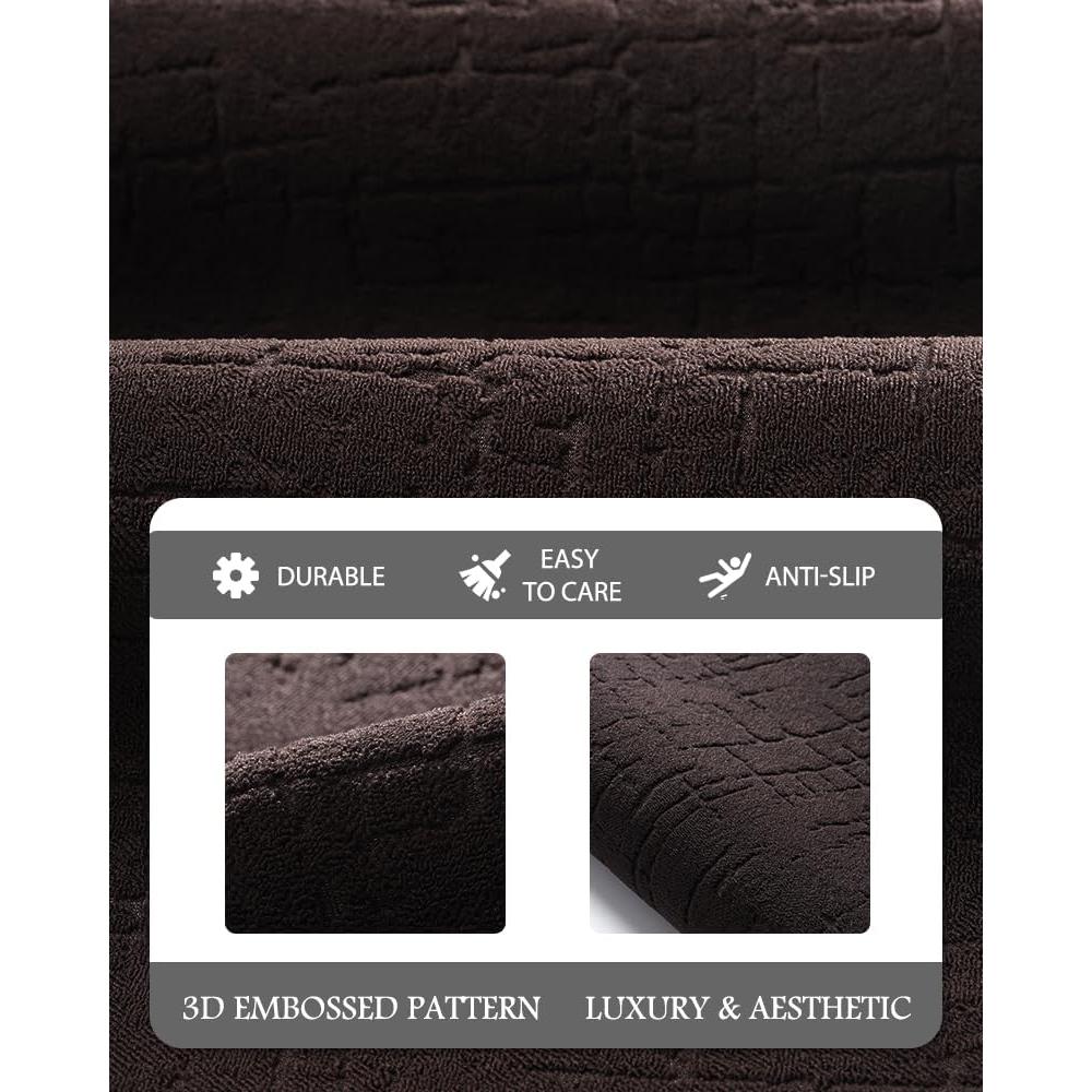 Alfombrilla de Baño AMOAMI Antideslizante 43x61cm Marrón