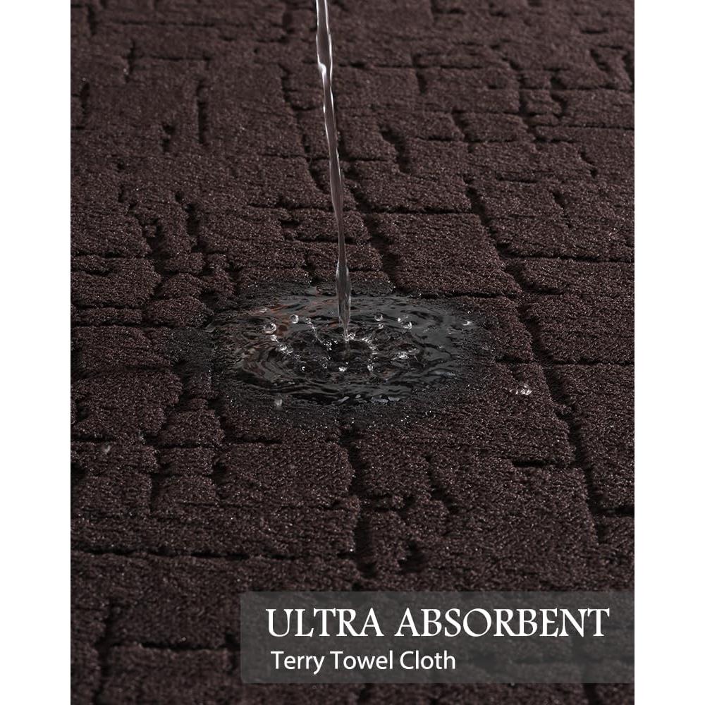 Alfombrilla de Baño AMOAMI Antideslizante 43x61cm Marrón