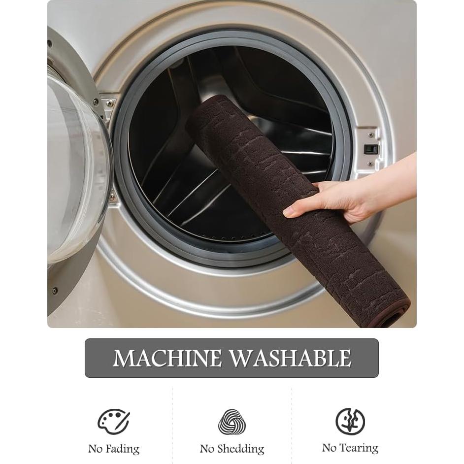 Alfombrilla de Baño AMOAMI Antideslizante 43x61cm Marrón