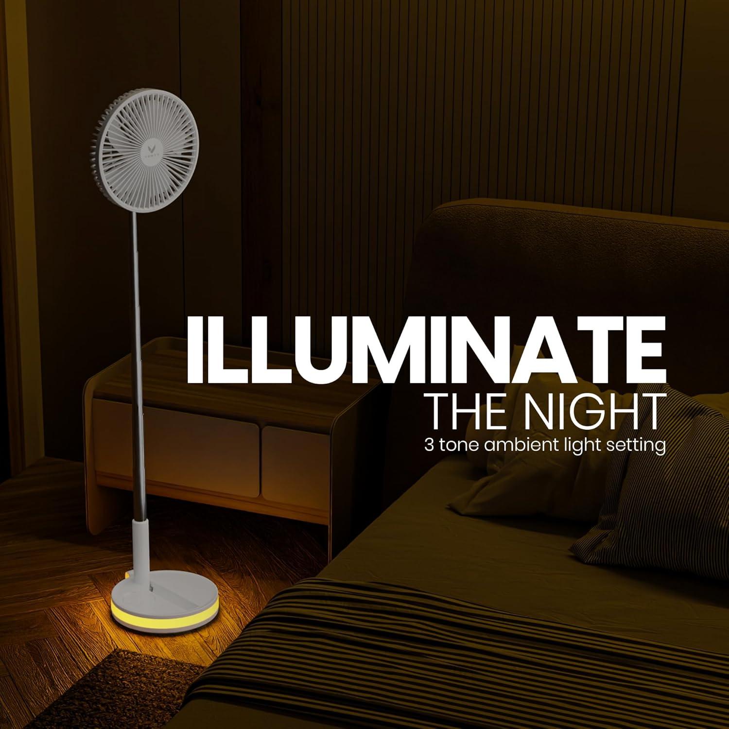 Ventilador Portátil VENTY - Inalámbrico 4 Velocidades LED