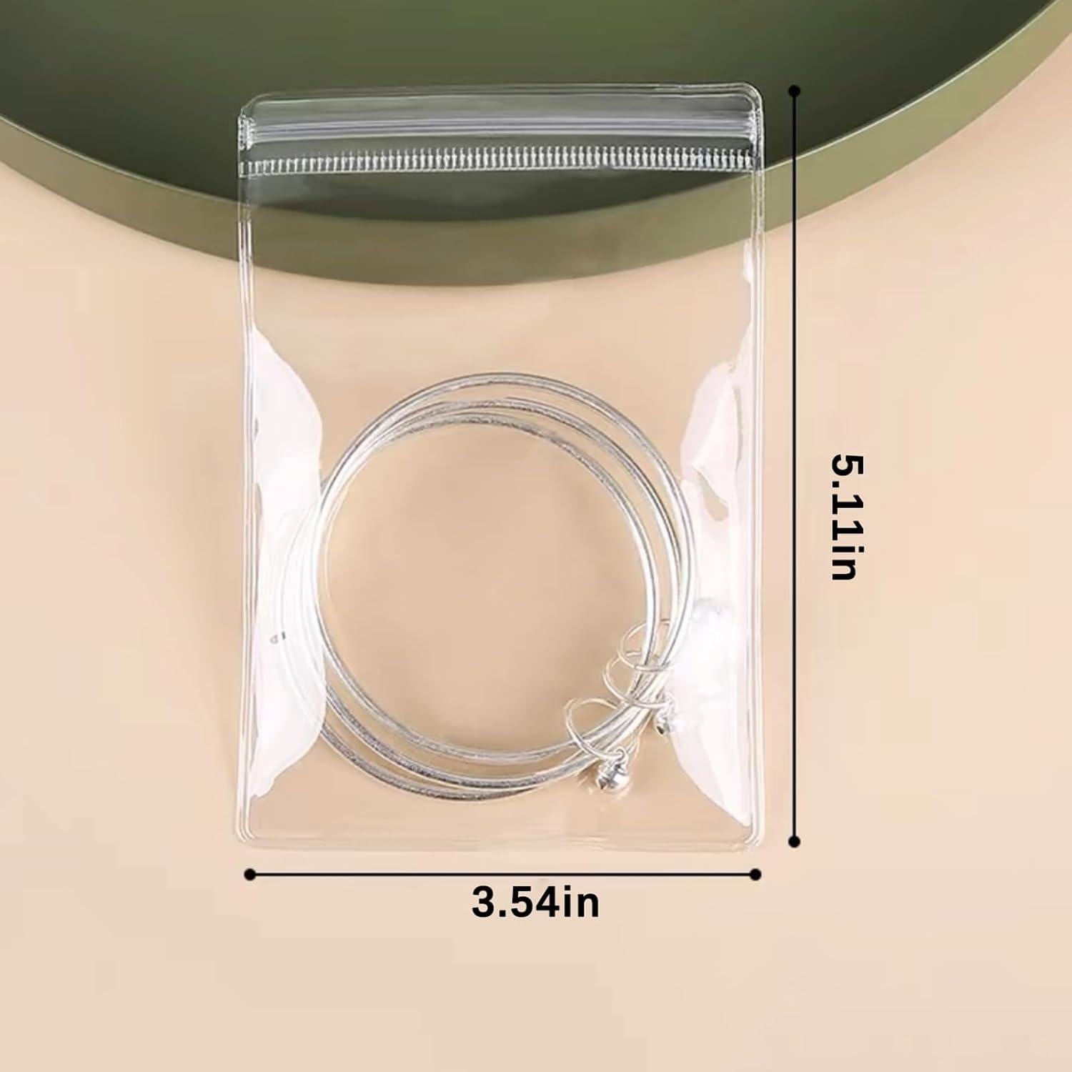 50 Bolsas de PVC Jeonnfp para Joyería con Cierre Reutilizables