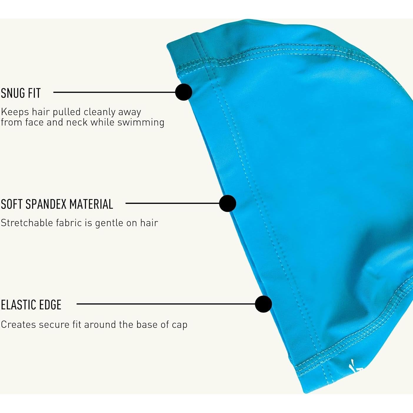 Gorro de natación FINIS de spandex unisex - Ajuste cómodo y suave
