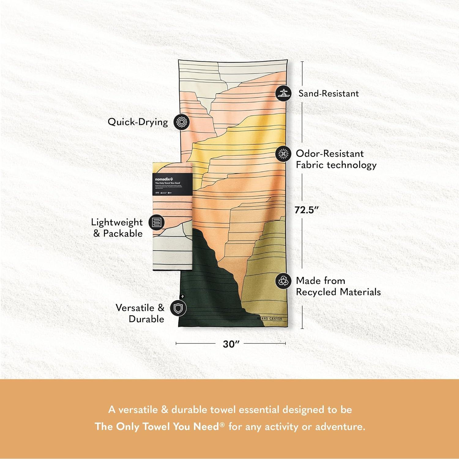 Toalla de Yoga Nomadix - Súper Absorbente y Resistente a la Arena