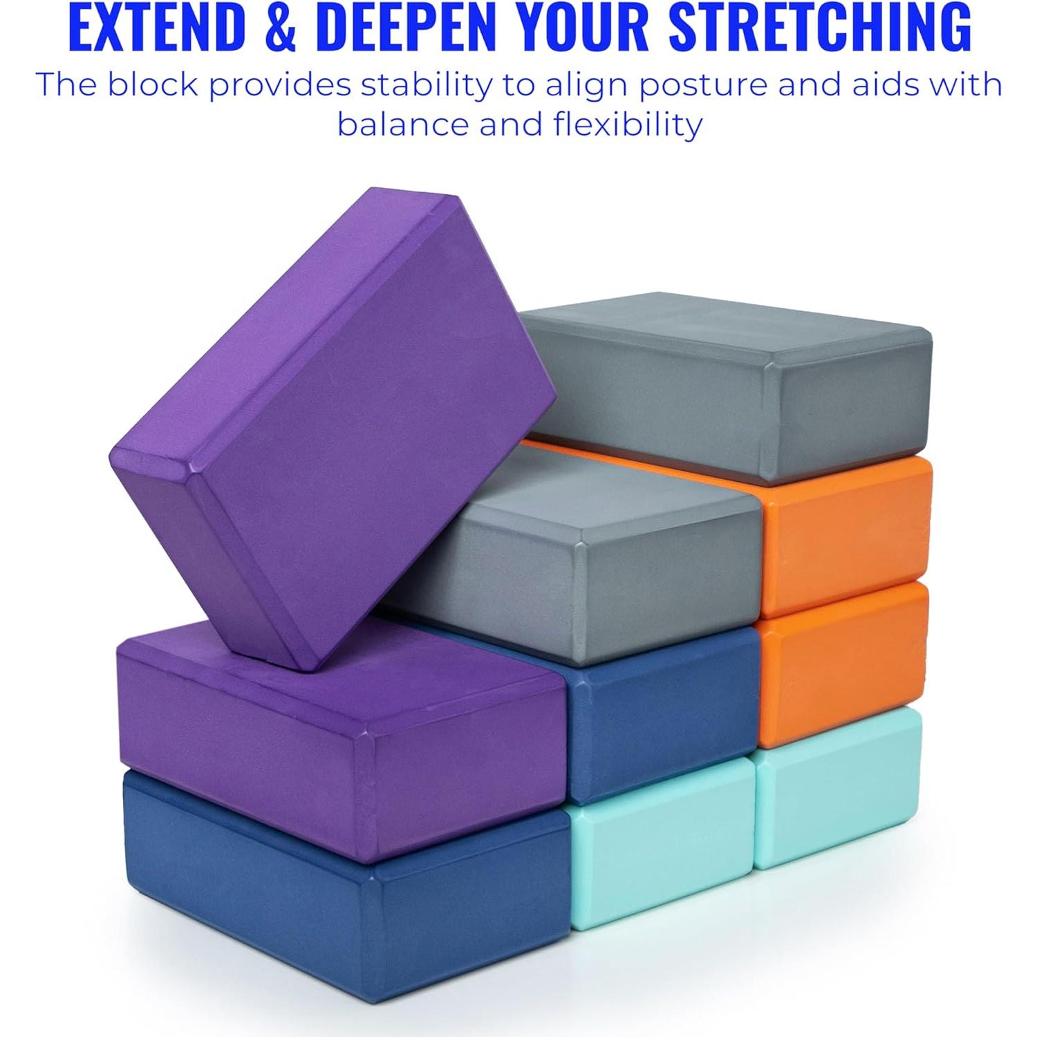 Bloque de Yoga Hello Fit EVA 10 Piezas 7.6x15.2x22.8 cm
