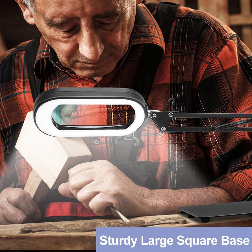 Lupa Drdefi 10X con Luz LED y Soporte Abrazadera