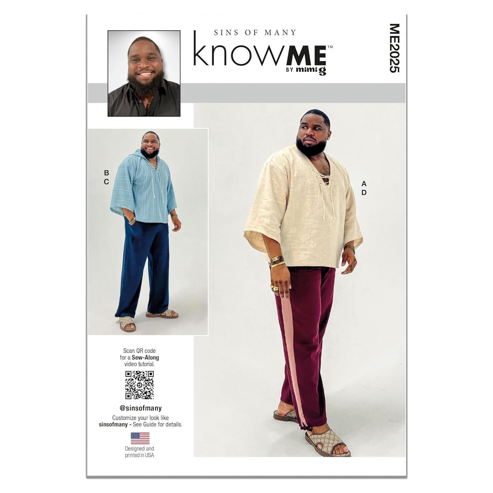 Patrón de Costura McCall's ME2025 para Hombre Tallas 34-42