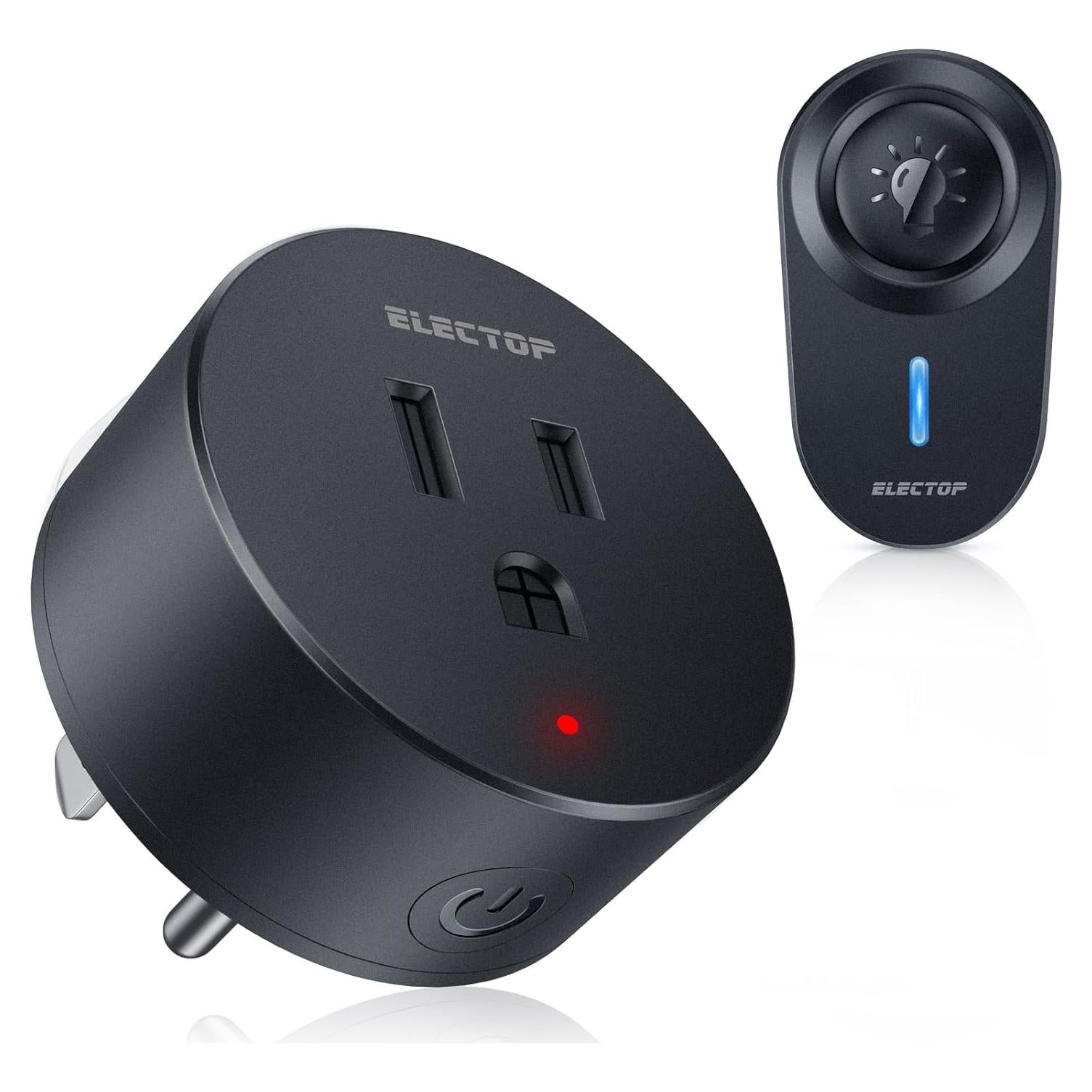 Enchufe Inalámbrico Control Remoto ELECTOP 15A 1500W Negro