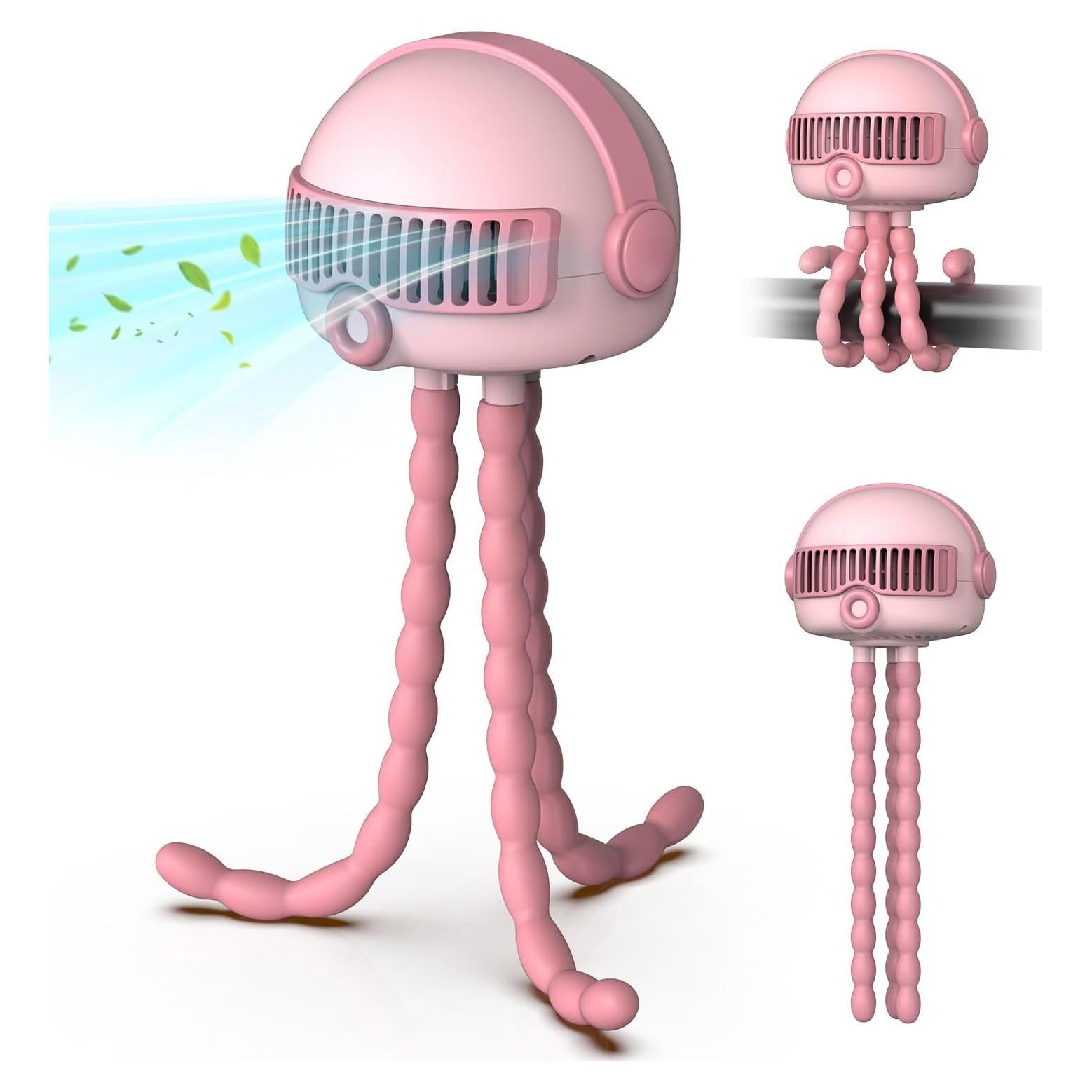 Ventilador Portátil Sunytee Rosa 4000mAh 3 Velocidades