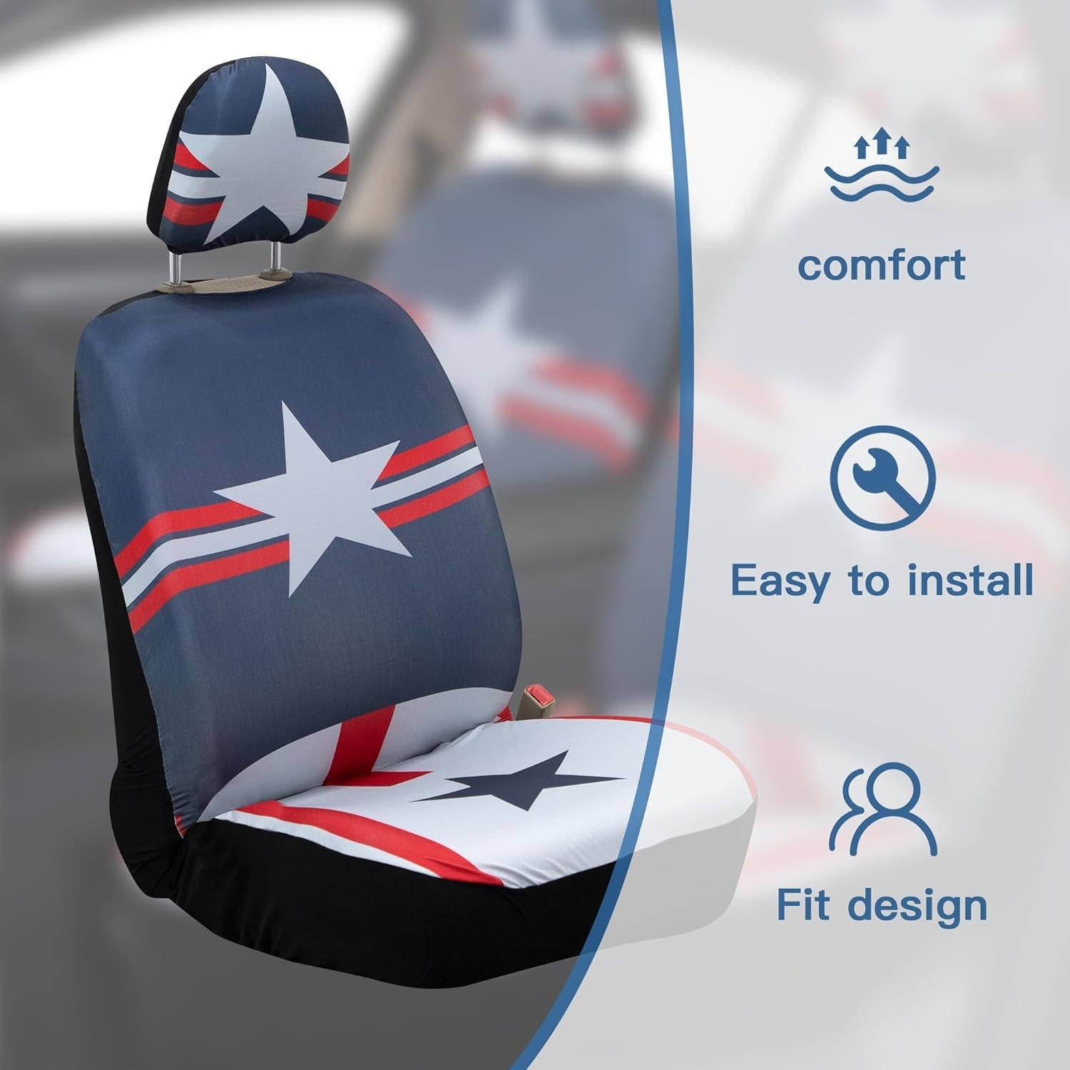 Funda de Asiento de Coche DREAHOTEXTIL H001 Ajuste Universal