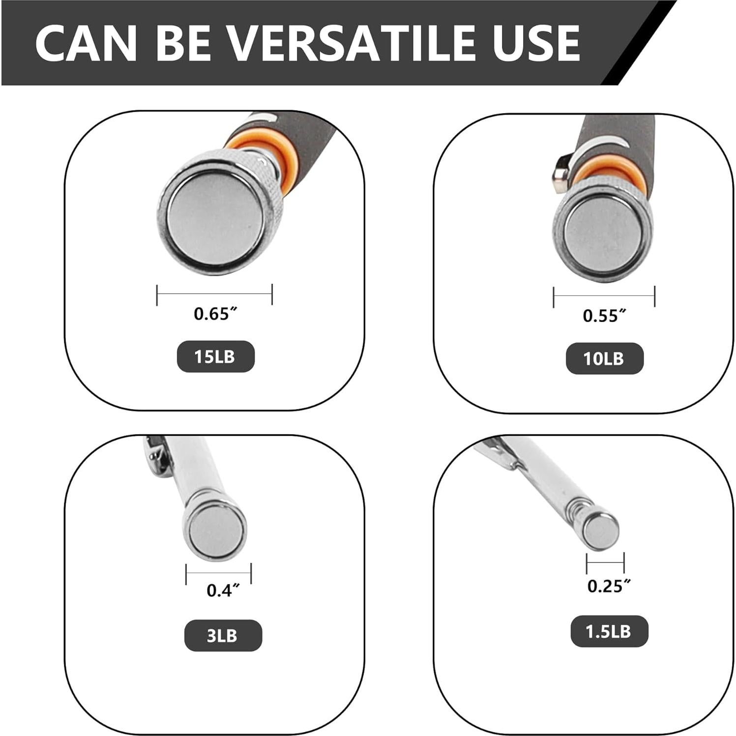 Herramienta de Recogida Magnética Telescópica Mulwark 5 Pcs