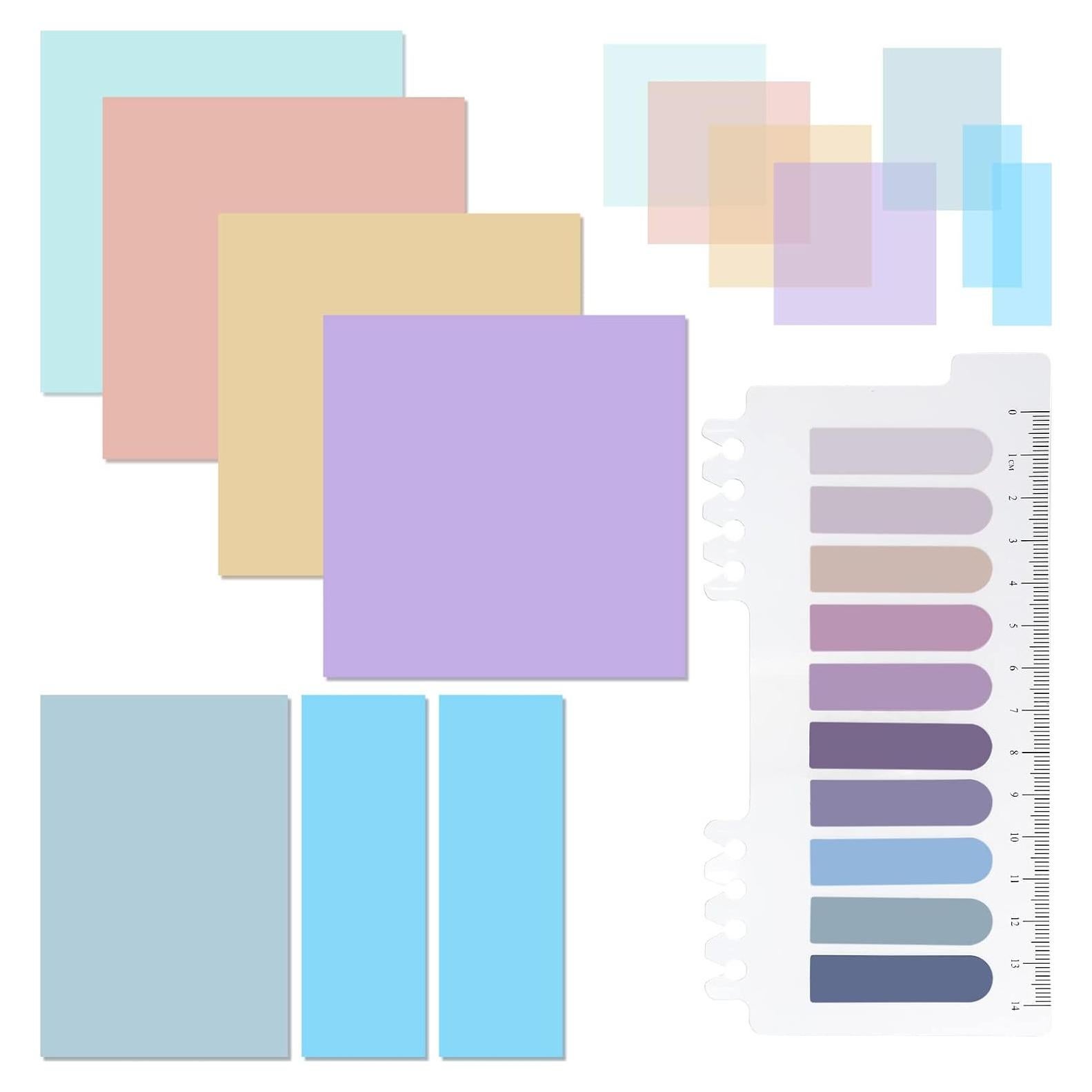 Notas Adhesivas Transparentes ONEDONE 550 Hojas Multicolor