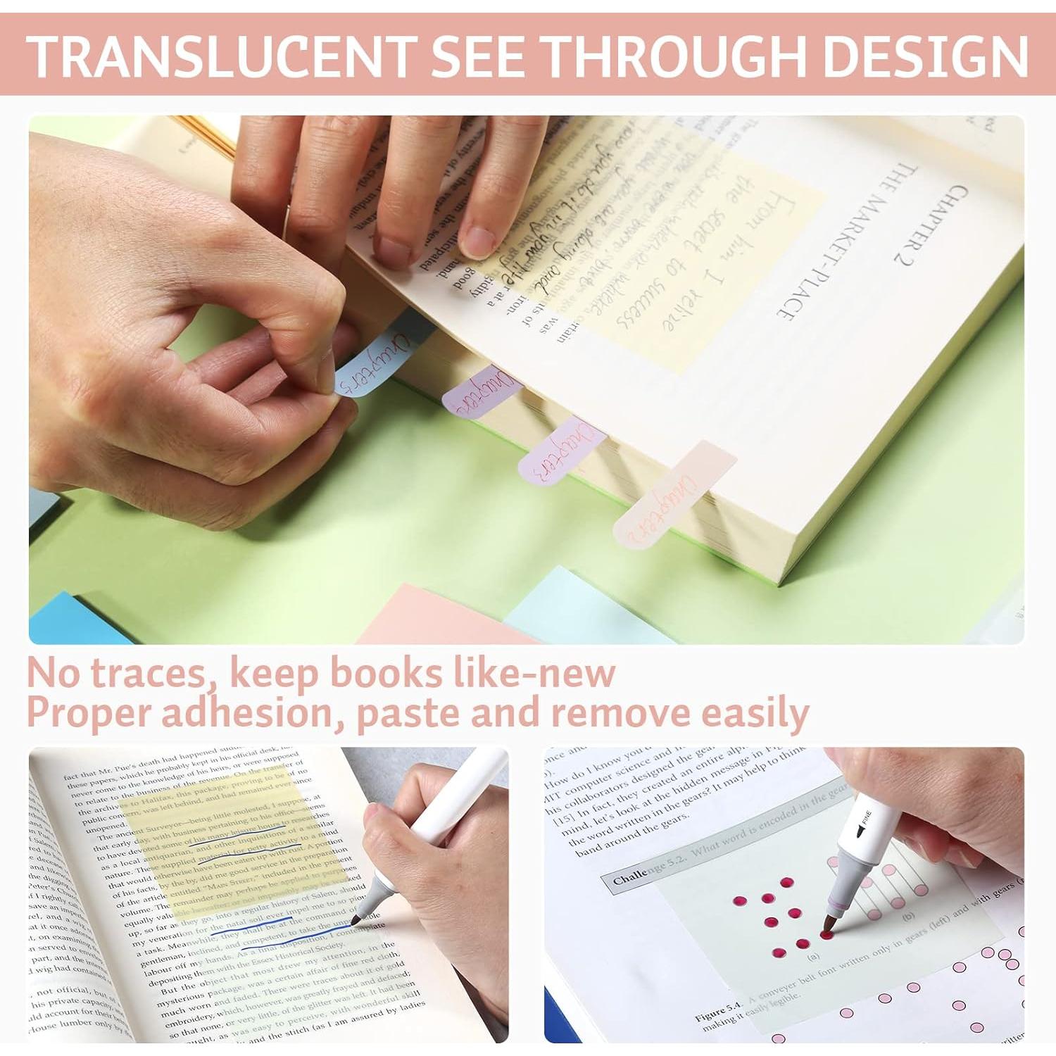 Notas Adhesivas Transparentes ONEDONE 550 Hojas Multicolor