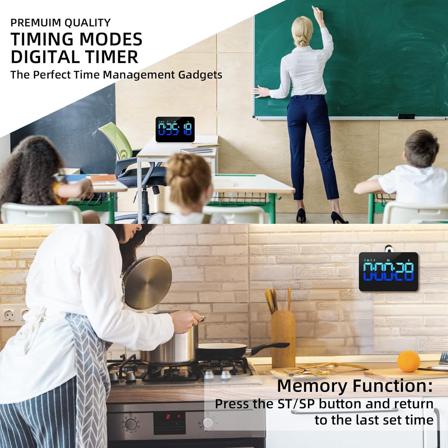 Temporizador Digital de Cocina PERSUPER 5" Recargable LED