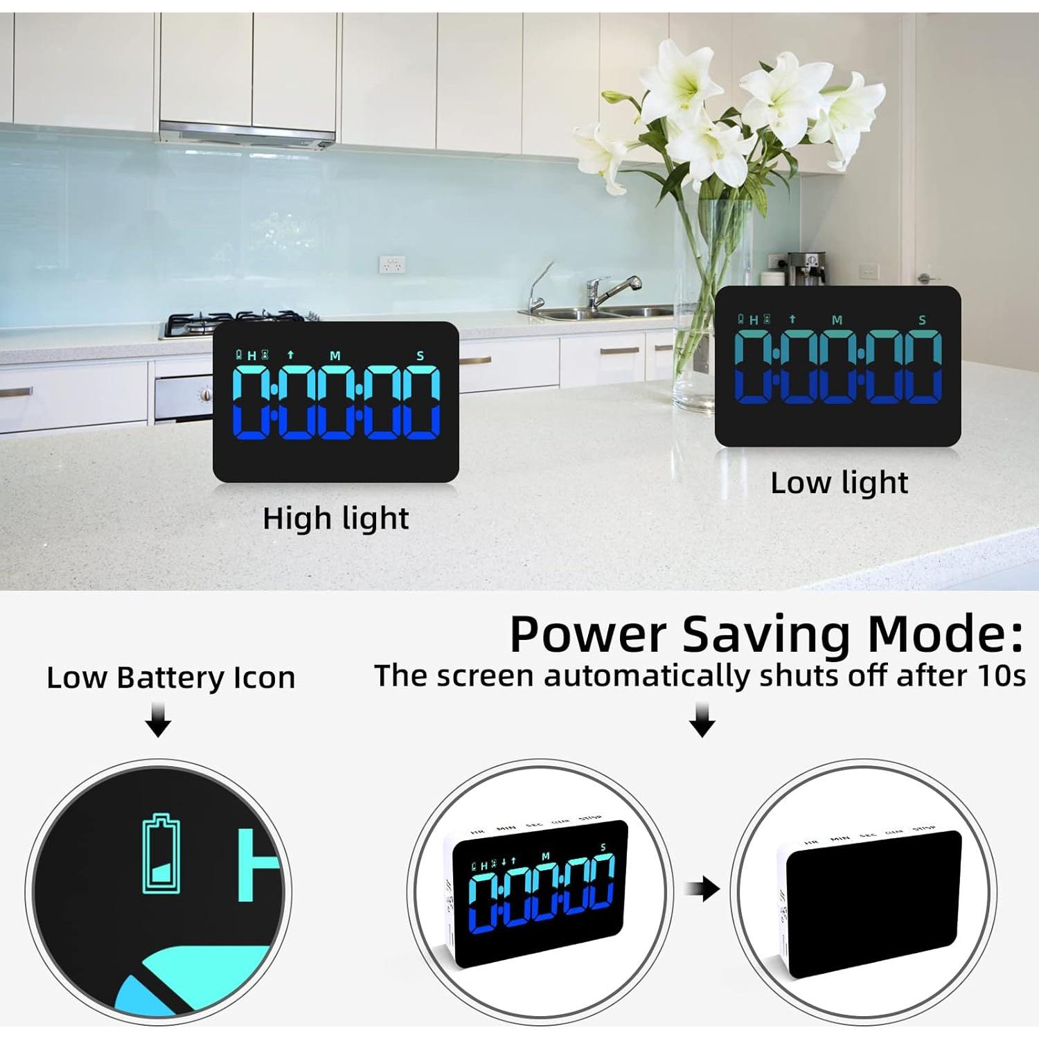 Temporizador Digital de Cocina PERSUPER 5" Recargable LED