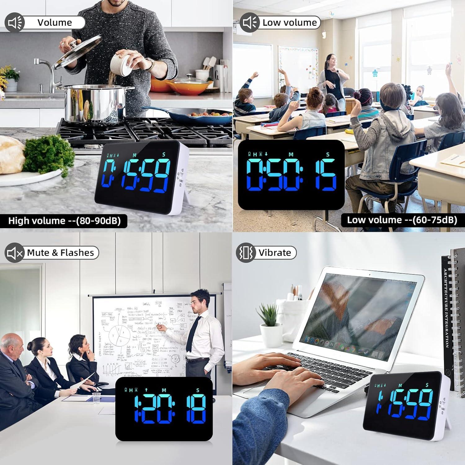 Temporizador Digital de Cocina PERSUPER 5" Recargable LED