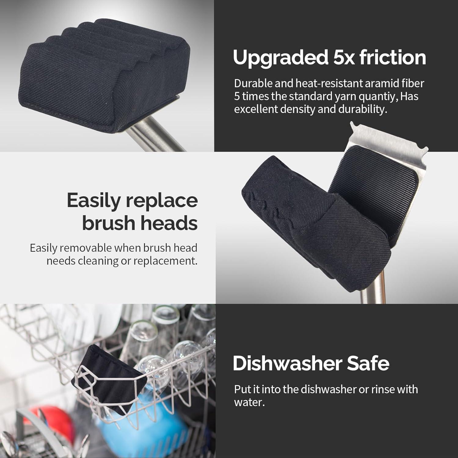 Cepillo de Parrilla XUDAKAIXIN Sin Cerda 43cm Fibra Aramida