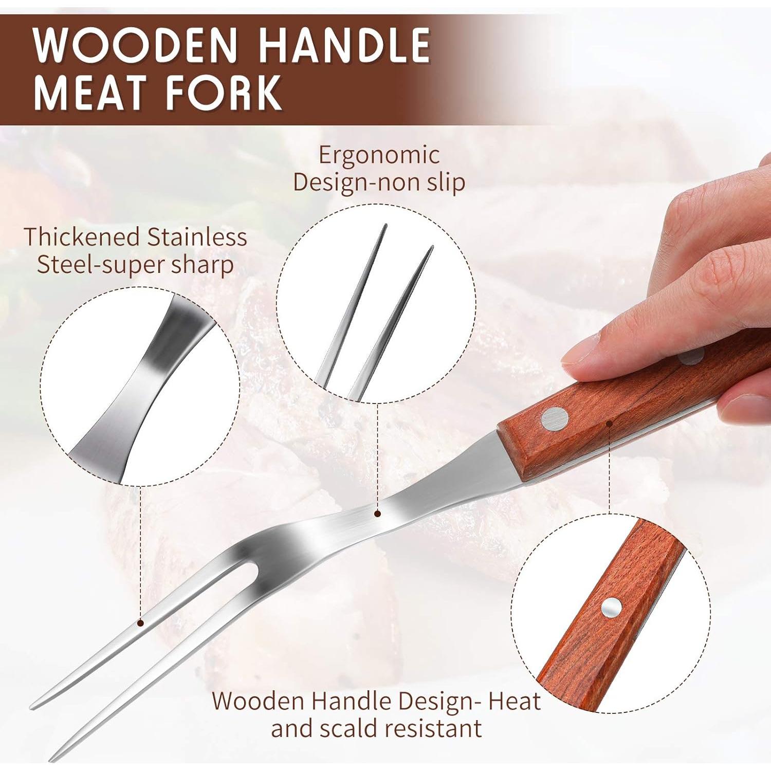 Juego de Tenedores de Carne Honoson Acero Inoxidable 2 Piezas