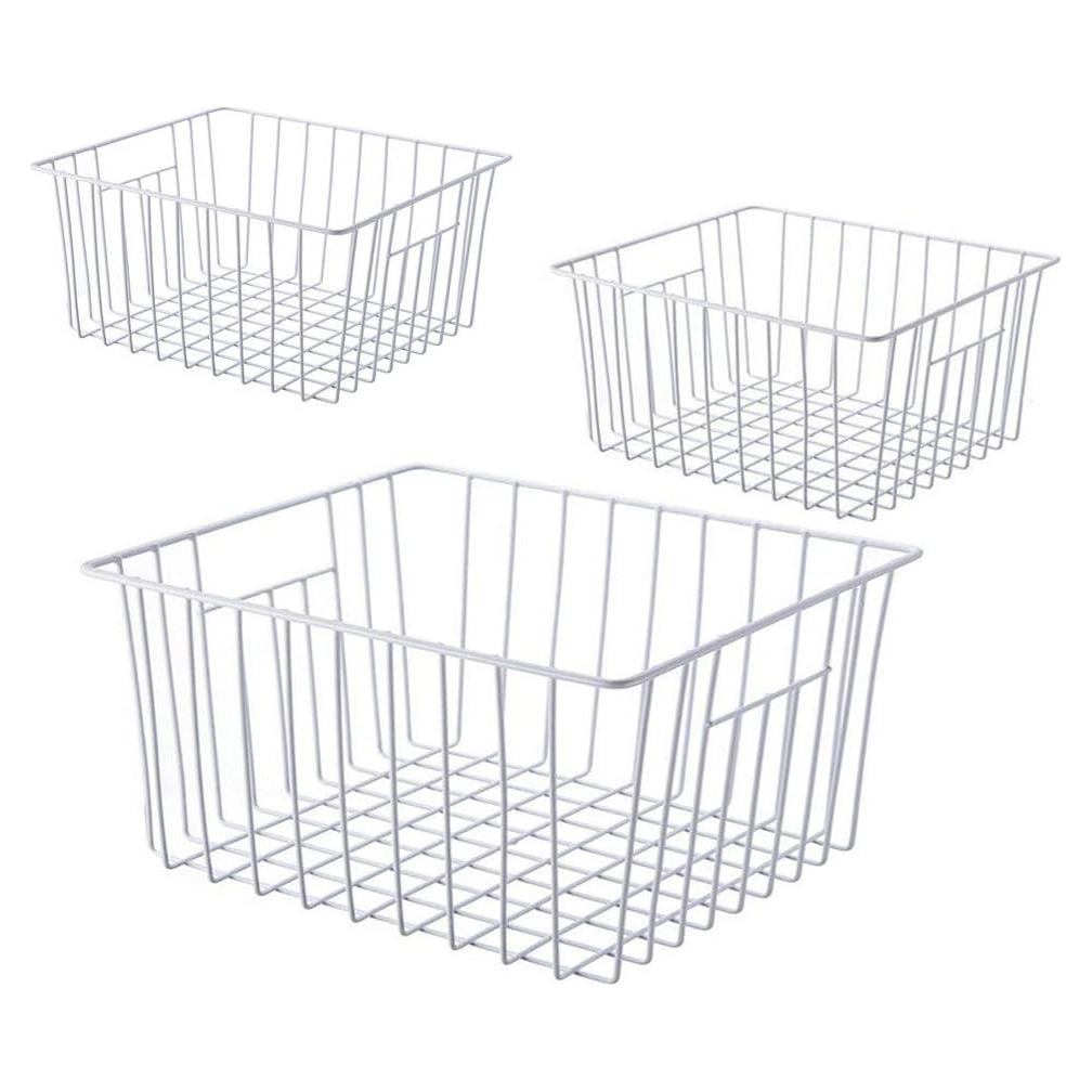 Cajas Organizadoras para Congelador Vertical 3Pcs Blanco