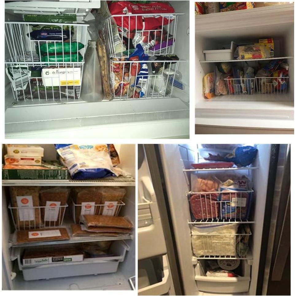 Cajas Organizadoras para Congelador Vertical 3Pcs Blanco