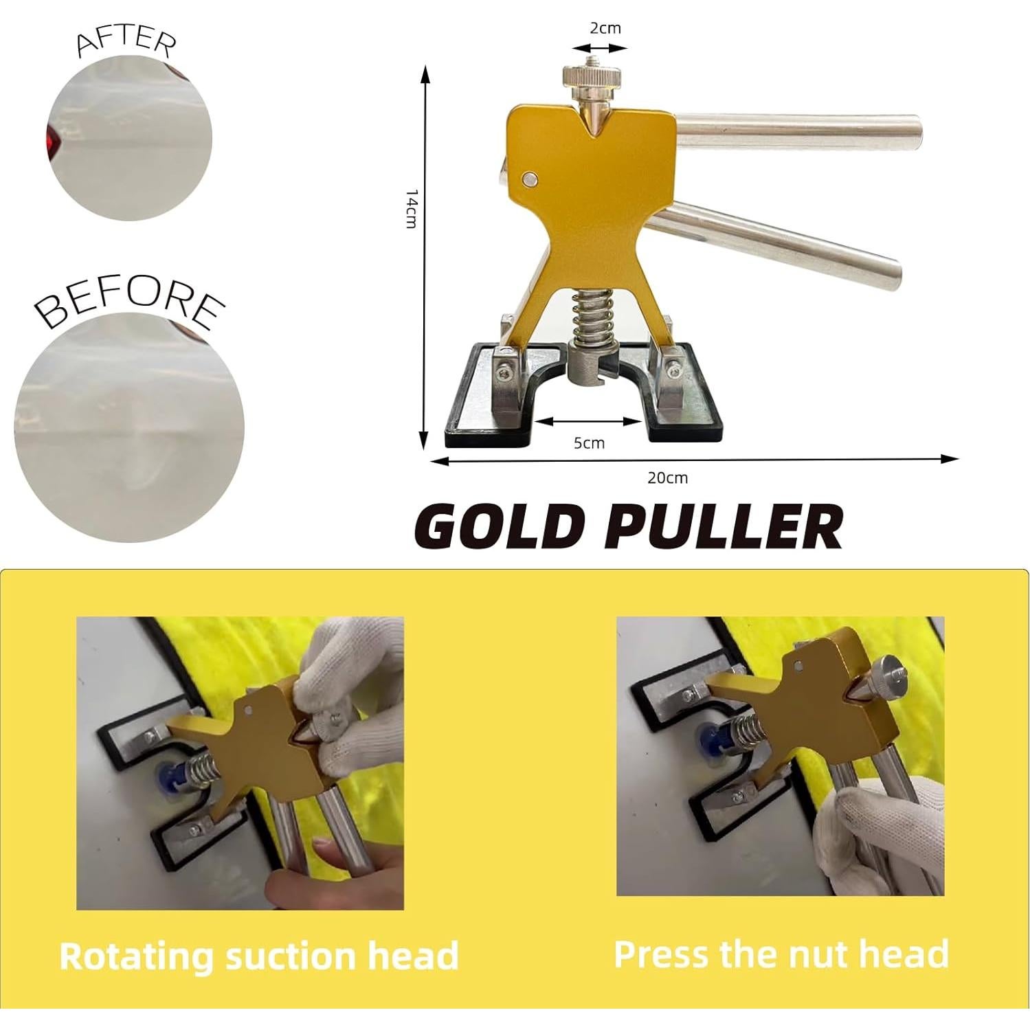 Kit de herramientas Chymogul ZL108 para reparación de abolladuras