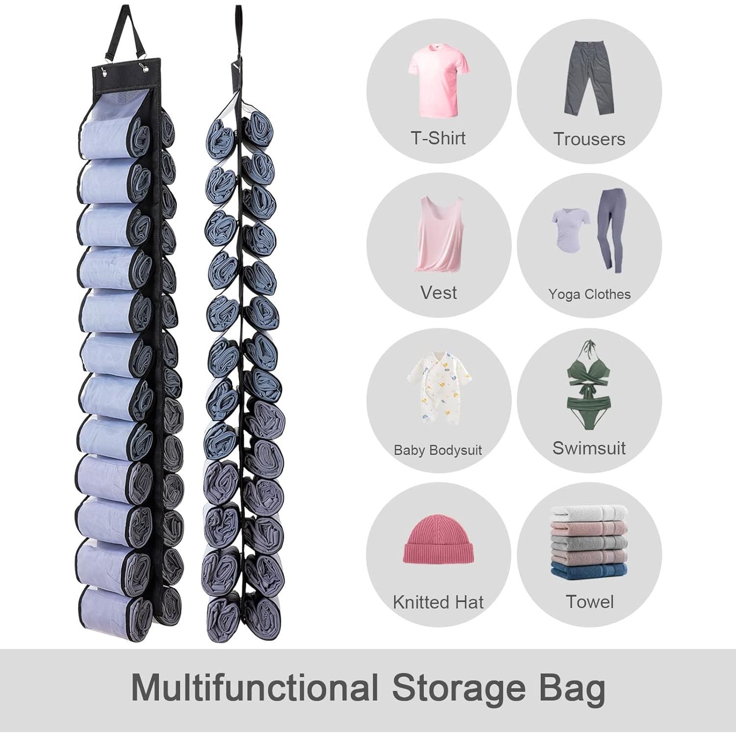 Organizador de Closet Colgante DHSFKBE Negro 26 Compartimentos