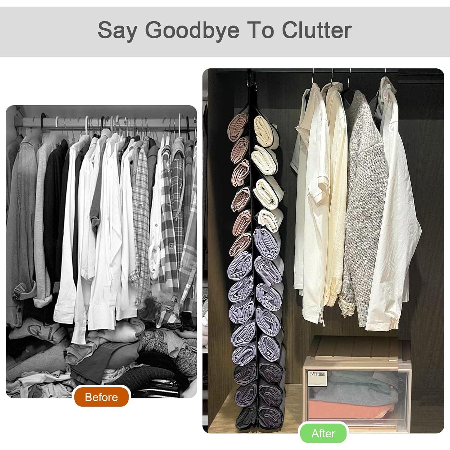 Organizador de Closet Colgante DHSFKBE Negro 26 Compartimentos