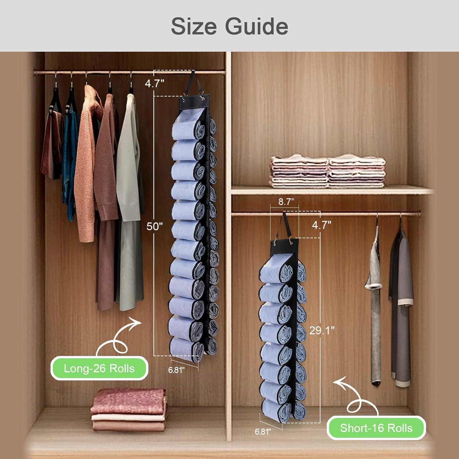 Organizador de Closet Colgante DHSFKBE Negro 26 Compartimentos