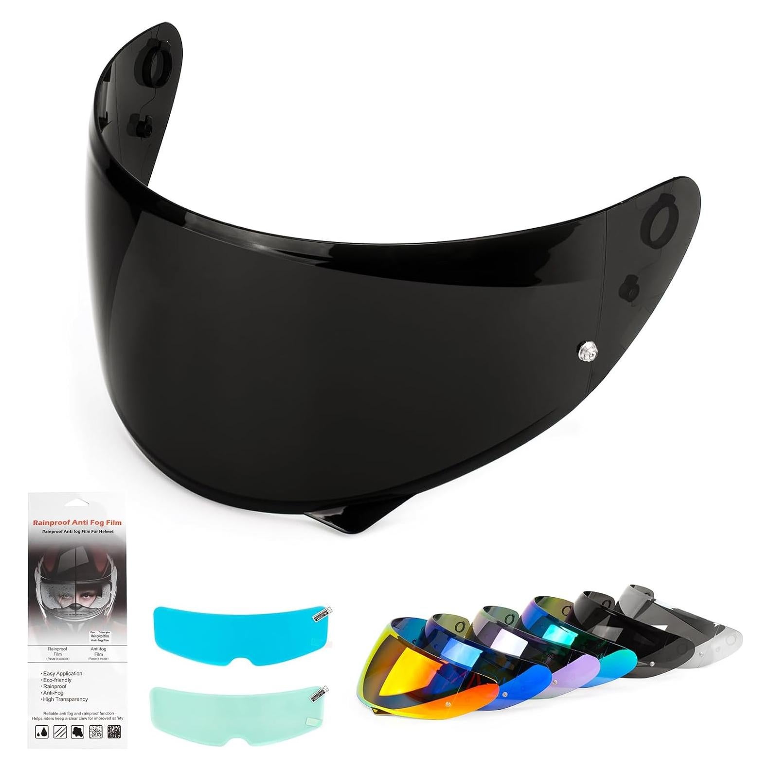 Visera de Casco de Motocicleta XINGWU HJ-34P Antivaho UV Negro