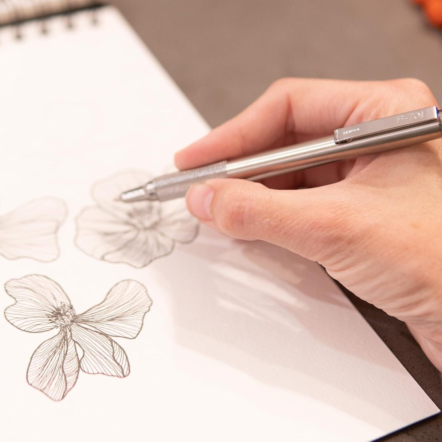 Bolígrafo retráctil Zebra Pen F-701 acero inoxidable 0.5mm