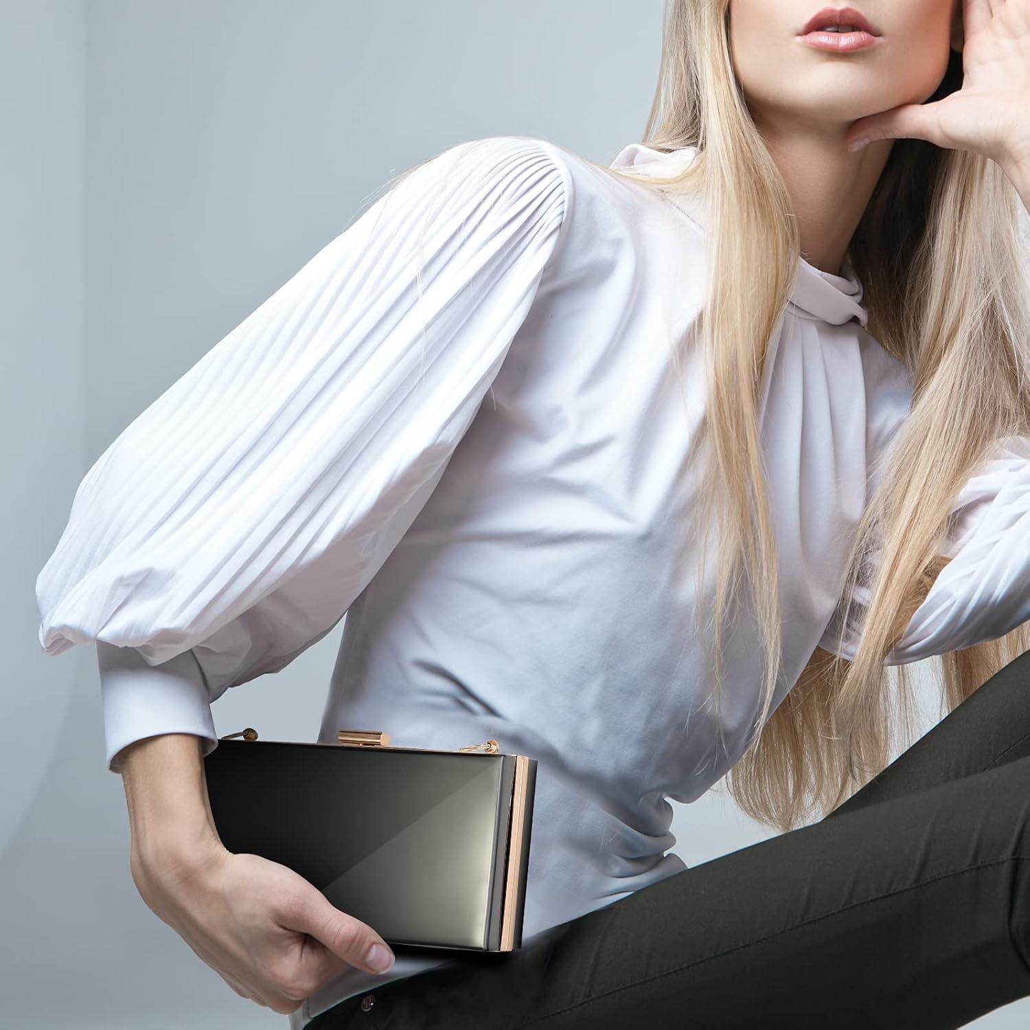 Bolso de mano acrílico transparente WJCD para mujeres 18x10cm