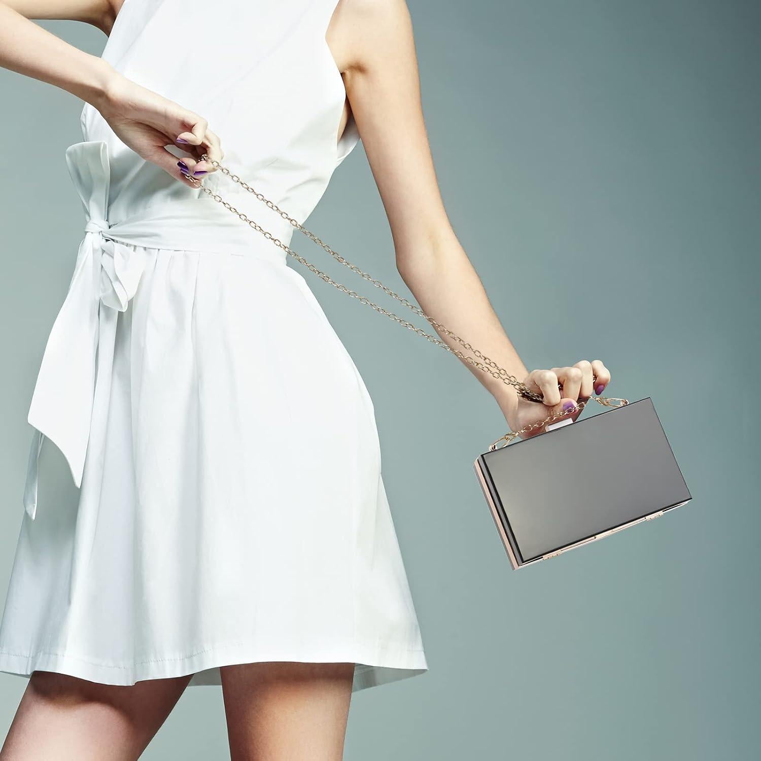 Bolso de mano acrílico transparente WJCD para mujeres 18x10cm