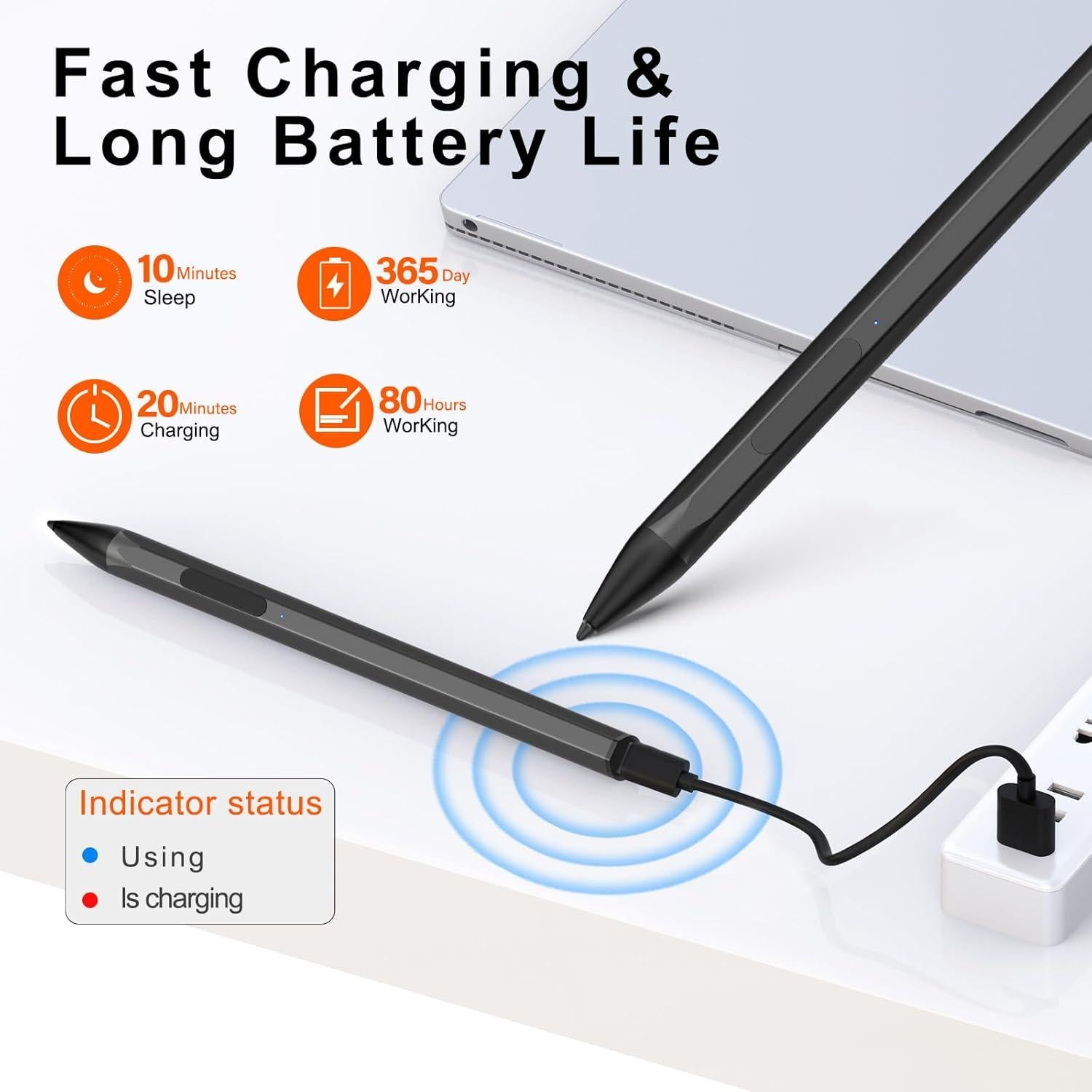 Lápiz Stylus ASUS MPP 2.0 Recargable 4096 Sensibilidad Negro