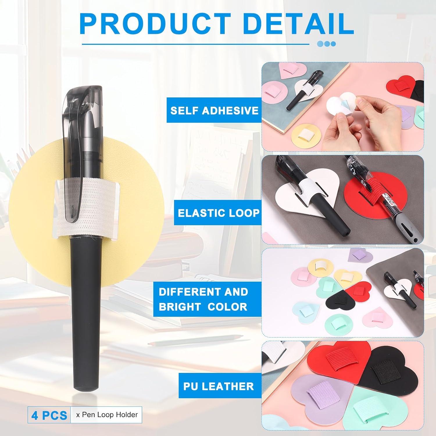 Soporte de Lazo para Bolígrafo uxcell - 4 Piezas Beige