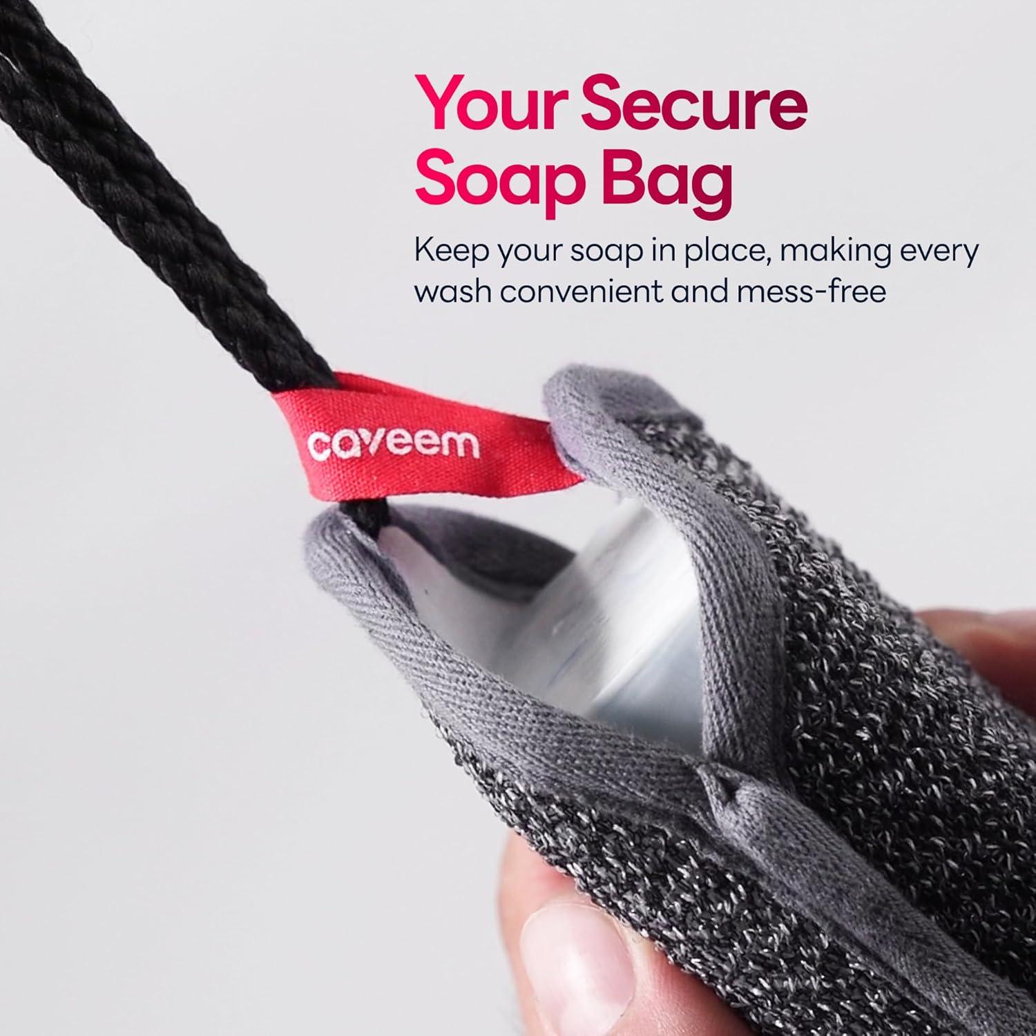 Bolsa de Jabón Exfoliación Rugosa CAVEEM 2 Piezas 21x14cm