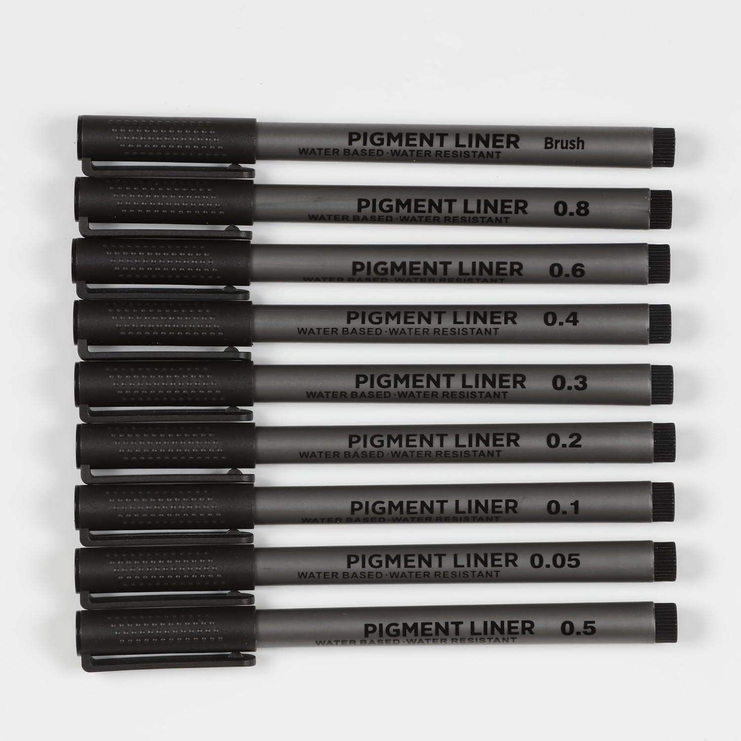 Set de Marcadores de Caligrafía Incraftables - 9 Puntas Chisel Negras