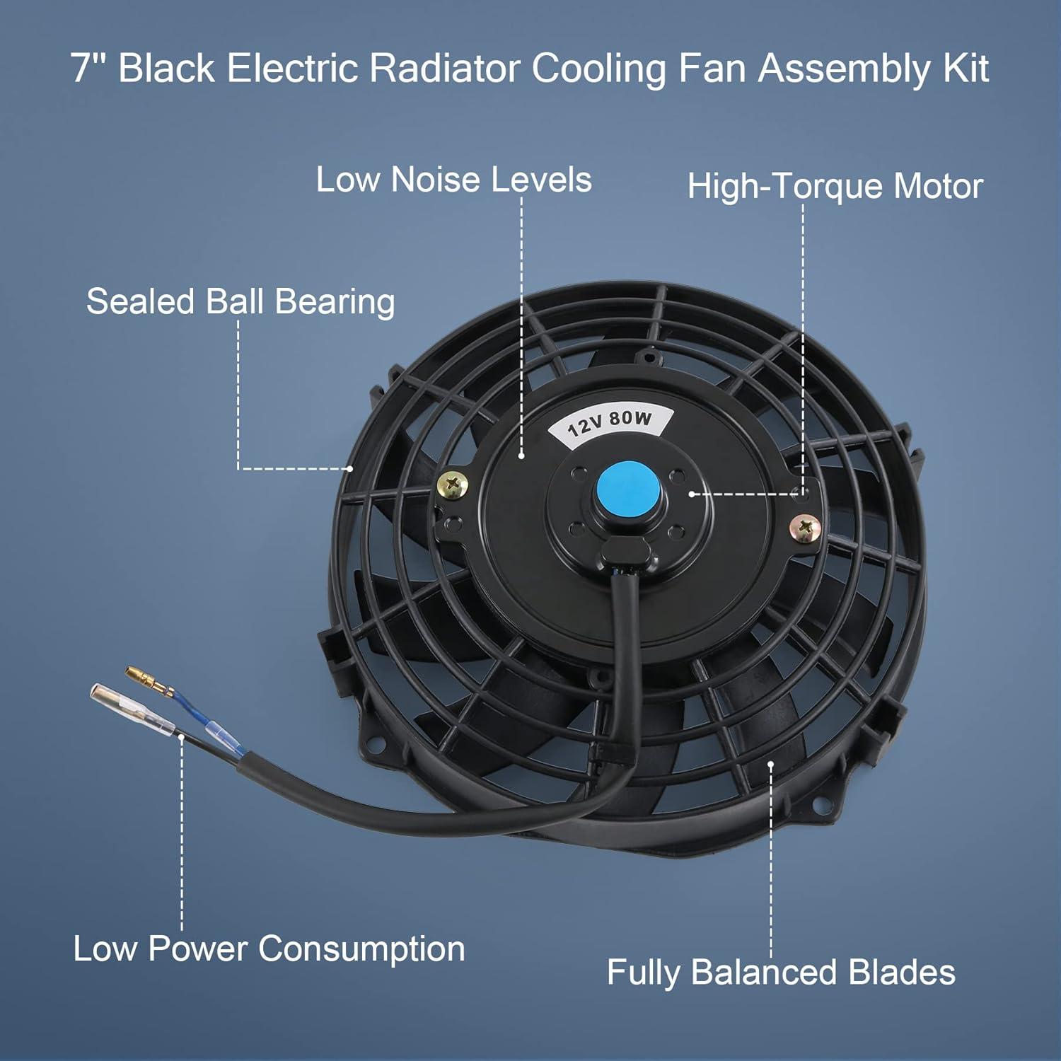 Ventilador Eléctrico de Radiador JDMSPEED 7" Negro 10 Aspas