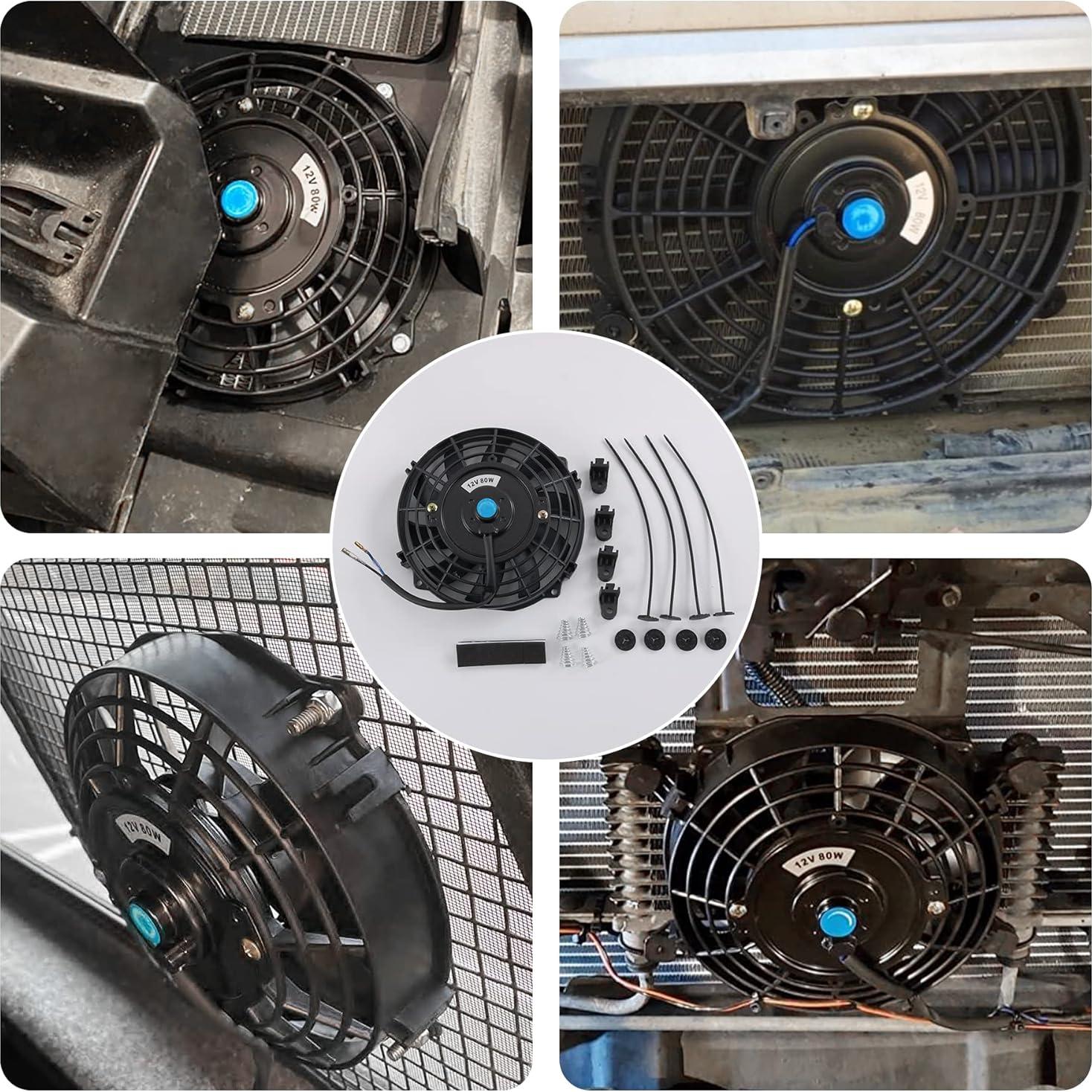 Ventilador Eléctrico de Radiador JDMSPEED 7" Negro 10 Aspas