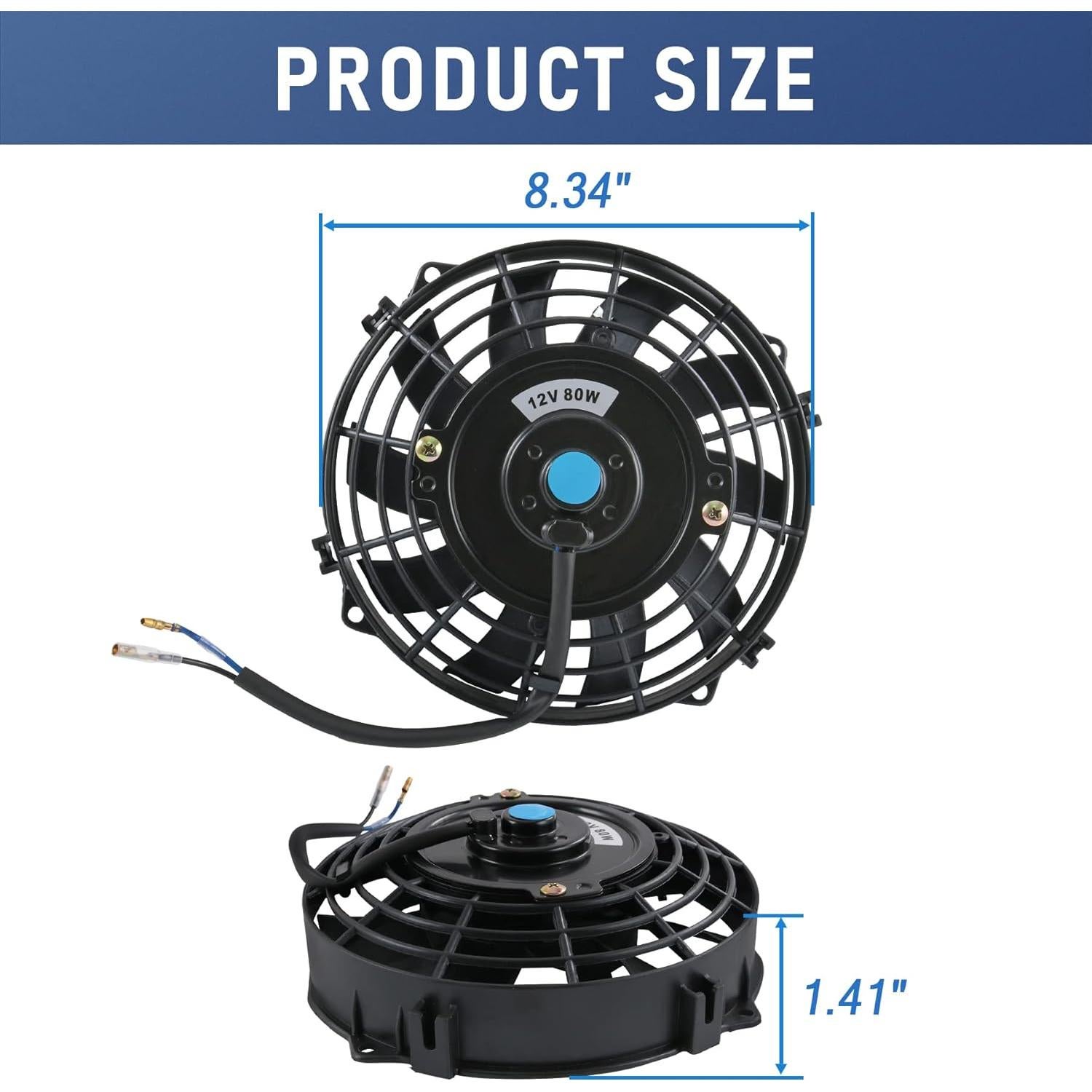 Ventilador Eléctrico de Radiador JDMSPEED 7" Negro 10 Aspas