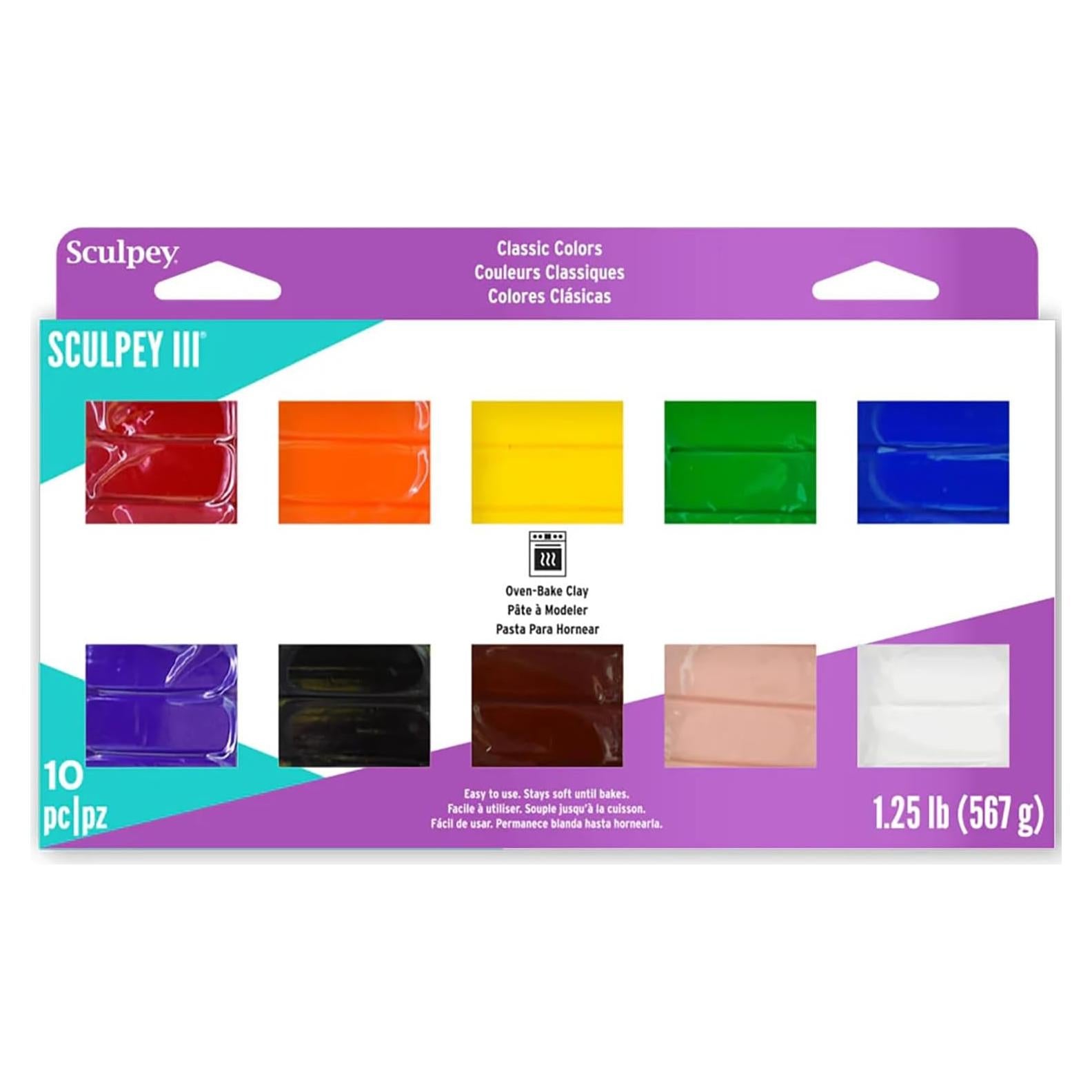 Sculpey III Arcilla Polimérica Horneable 10 Colores 0.57 kg