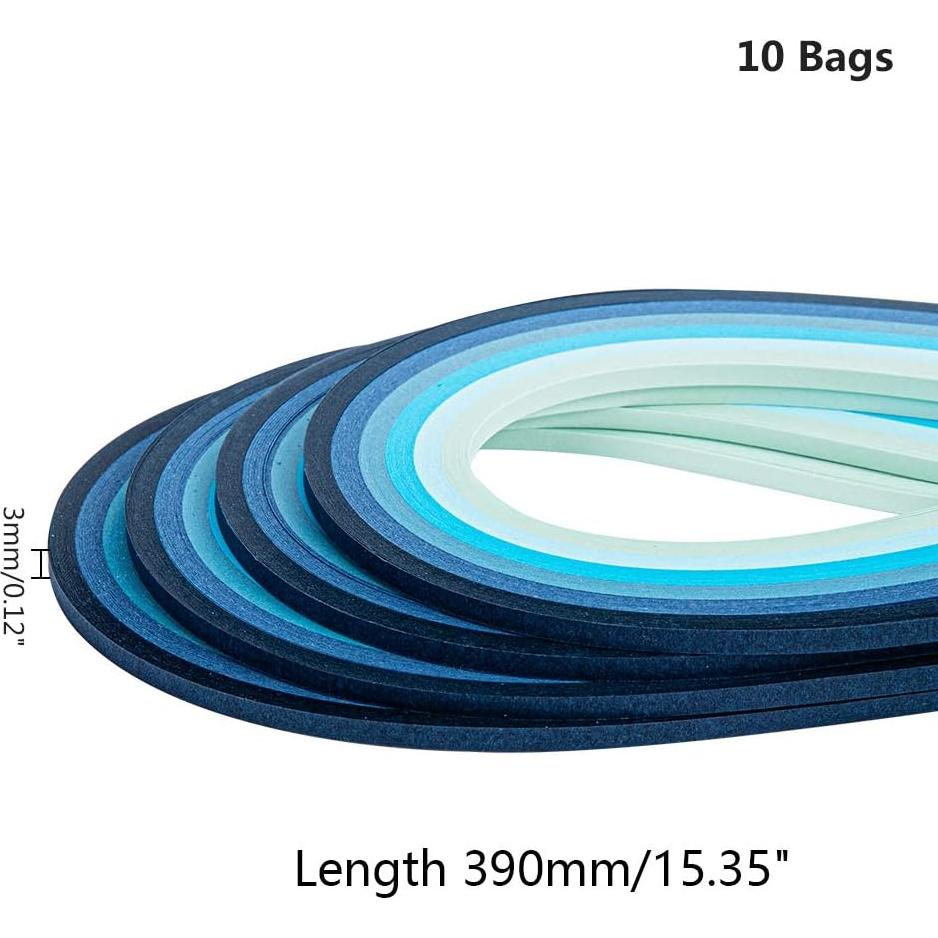 Tiras de Papel Quilling Arricraft 3mm 120 Piezas 6 Colores Azul