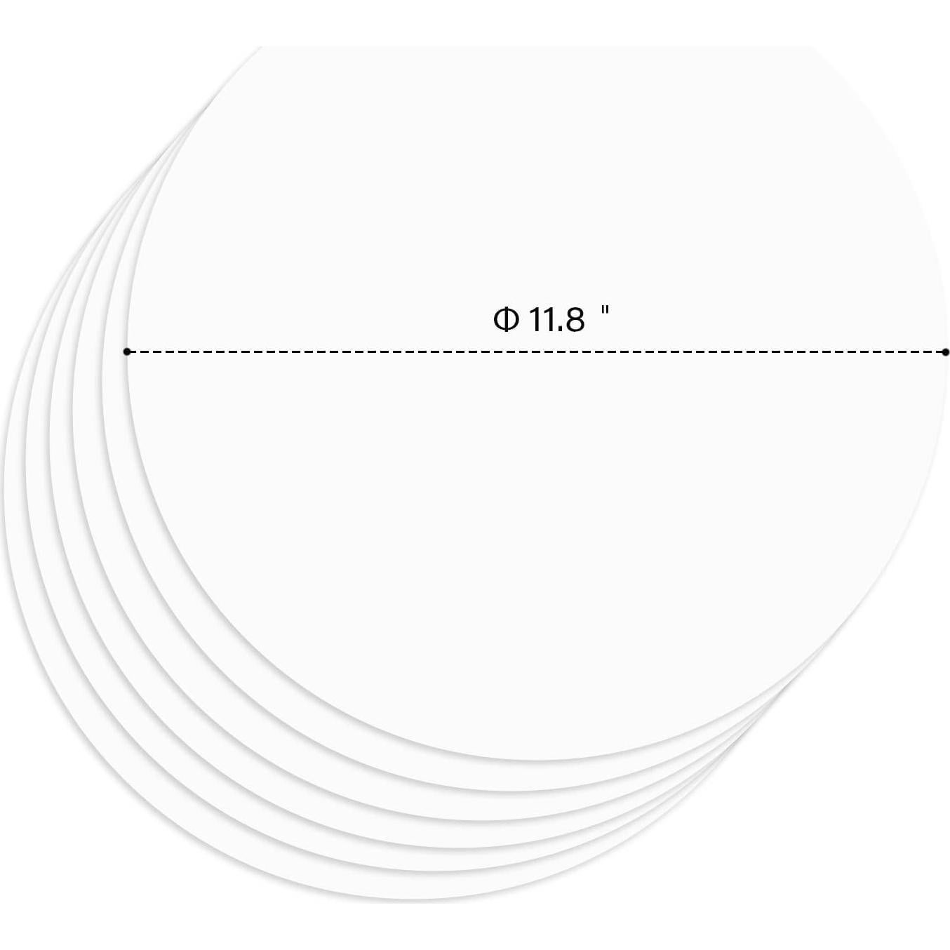 Puntos Borrado en Seco BEWAVE 24 Piezas 28 cm Blancos