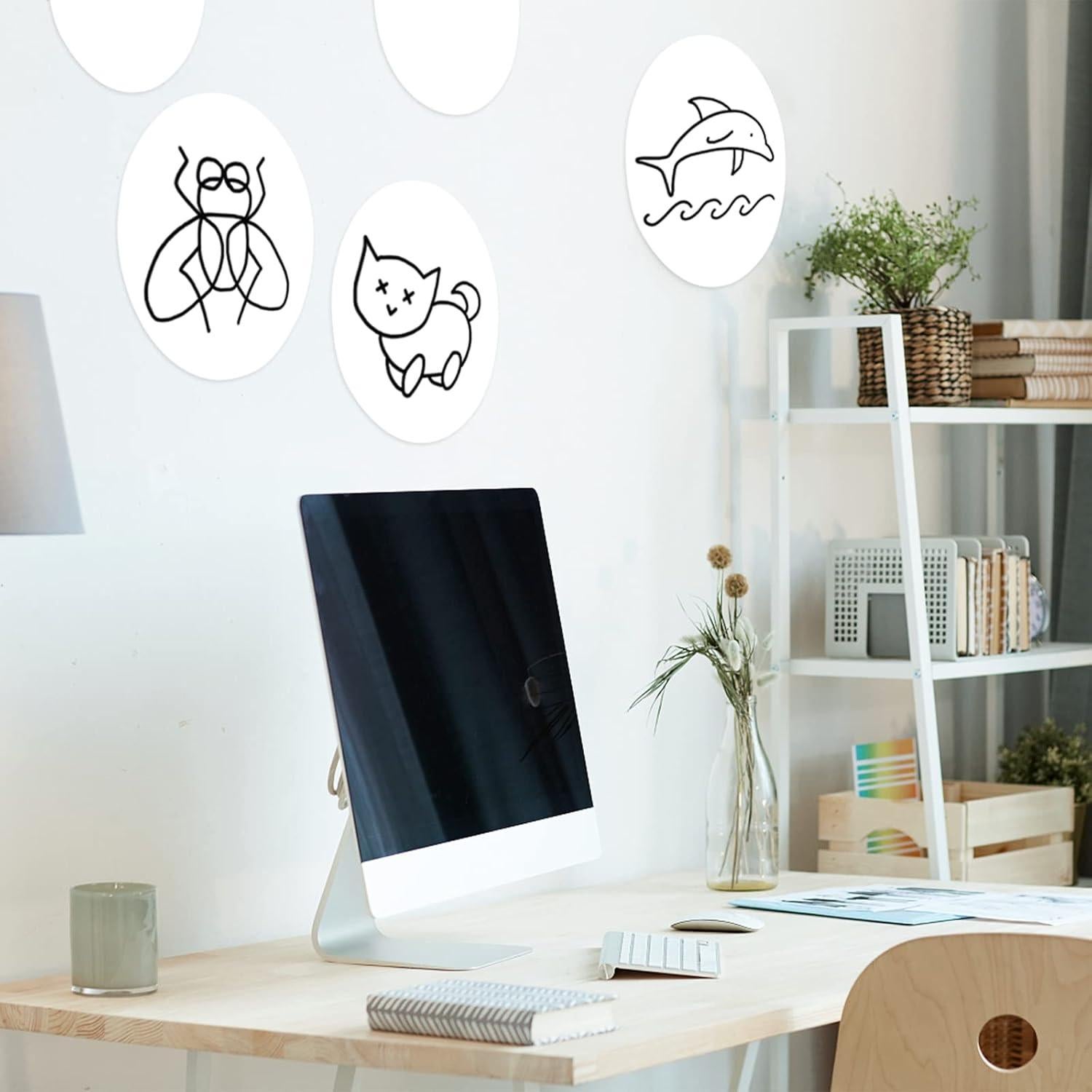 Puntos Borrado en Seco BEWAVE 24 Piezas 28 cm Blancos