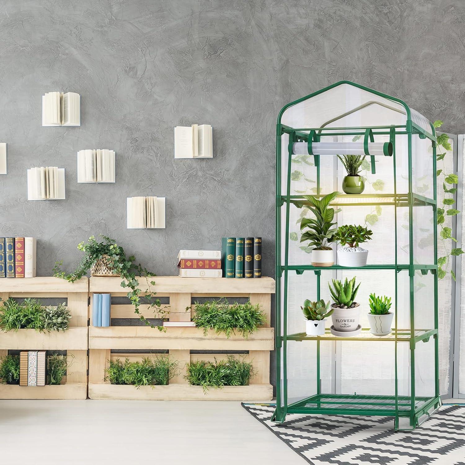 Invernadero Mini 4 Niveles Baquler con 2 Luces de Crecimiento