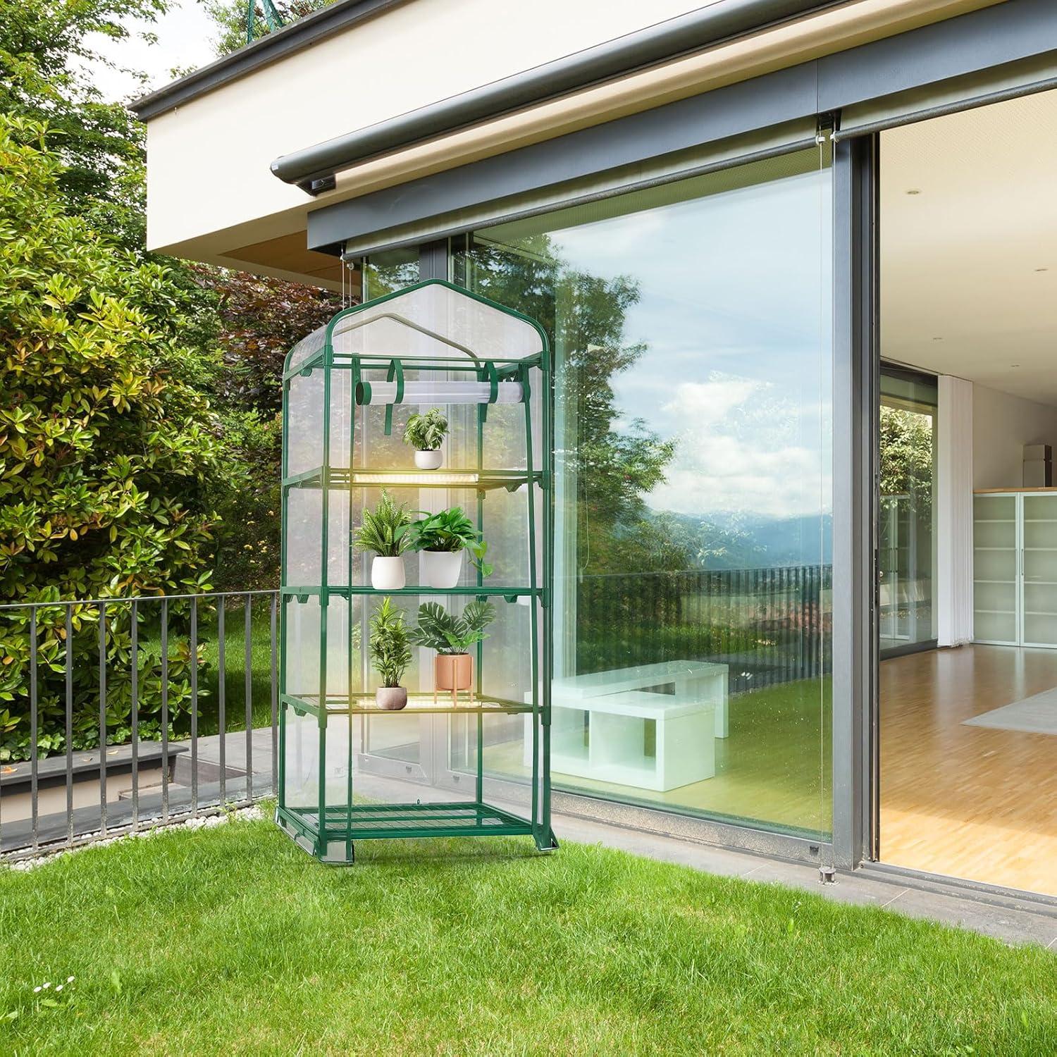 Invernadero Mini 4 Niveles Baquler con 2 Luces de Crecimiento