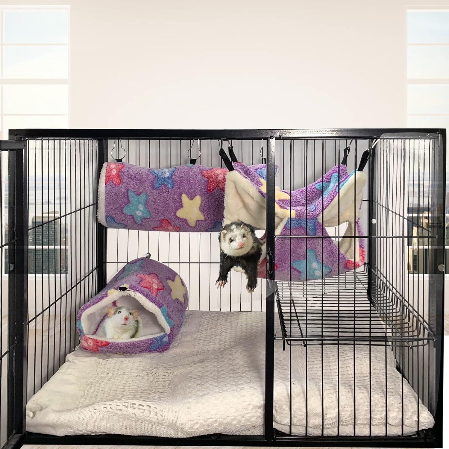 Set de Hamaca y Túnel para Hurones FULUE - Color Púrpura