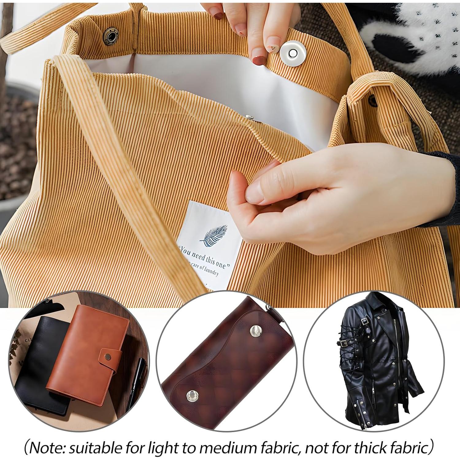 Kit de Sujetadores a Presión Coufce 15mm Metal Negro - 15 Sets