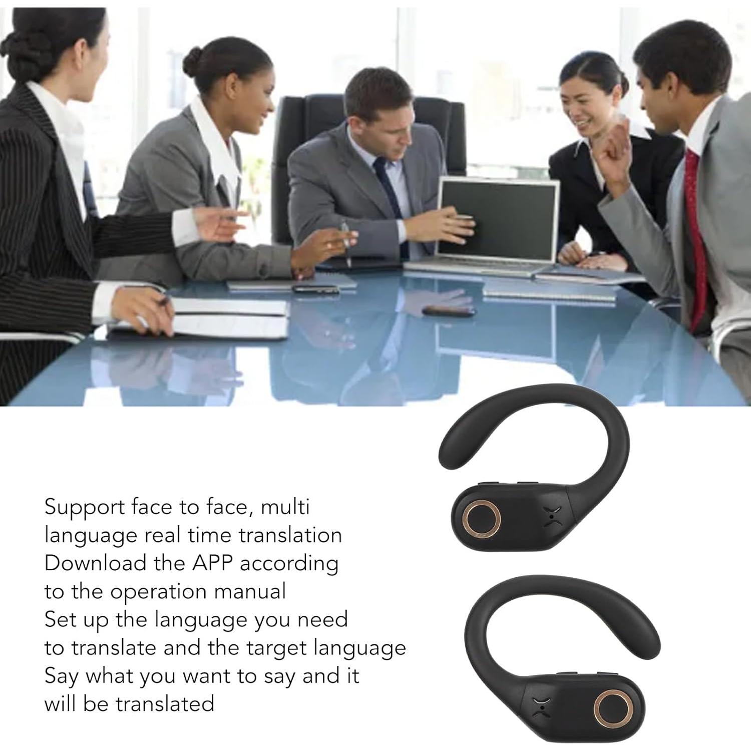 Auriculares Traductores Bluetooth EBTOOLS 74 Idiomas Negro