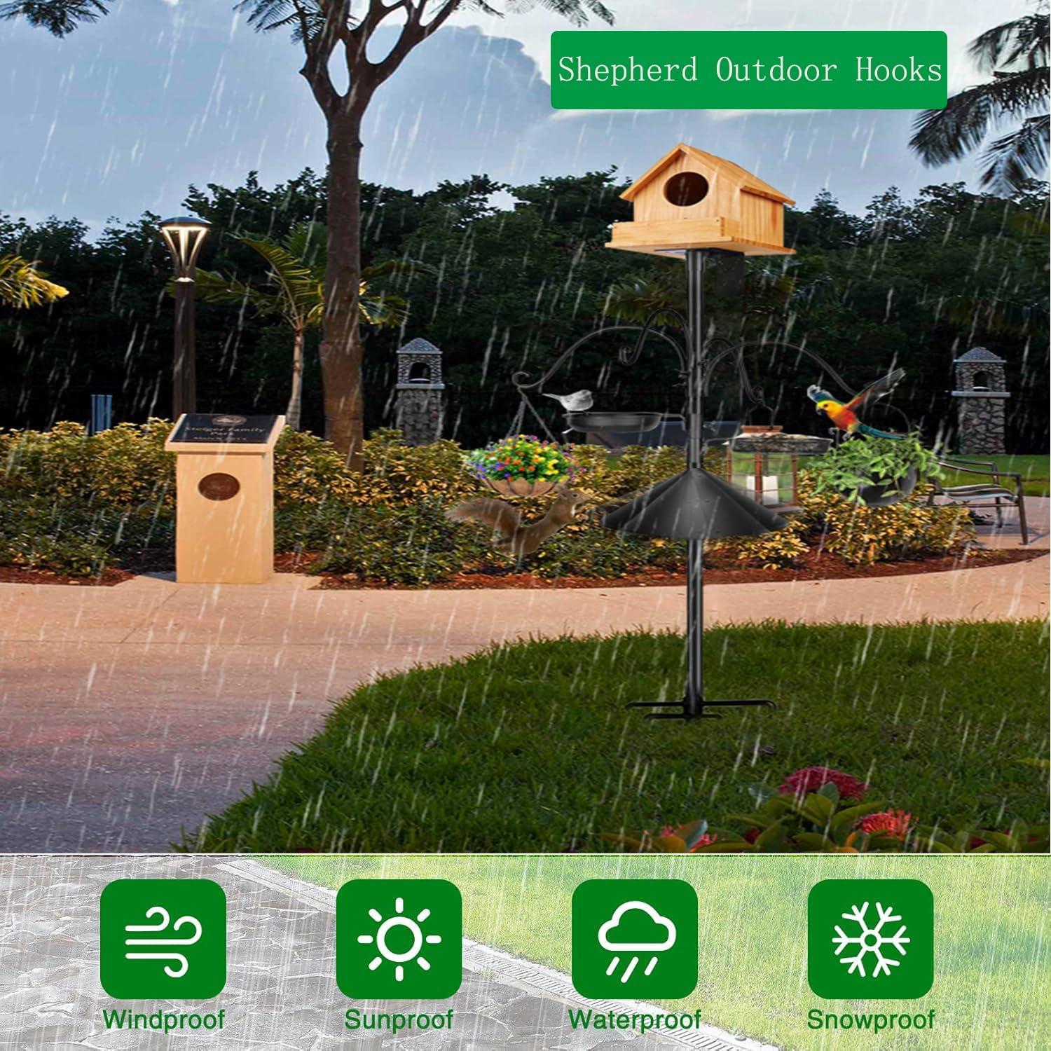 Poste de Alimentador de Aves HXYQMMY 2.34m con Baffle Antiardillas