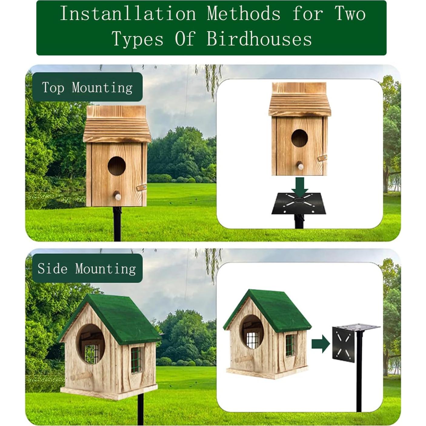 Poste de Alimentador de Aves HXYQMMY 2.34m con Baffle Antiardillas